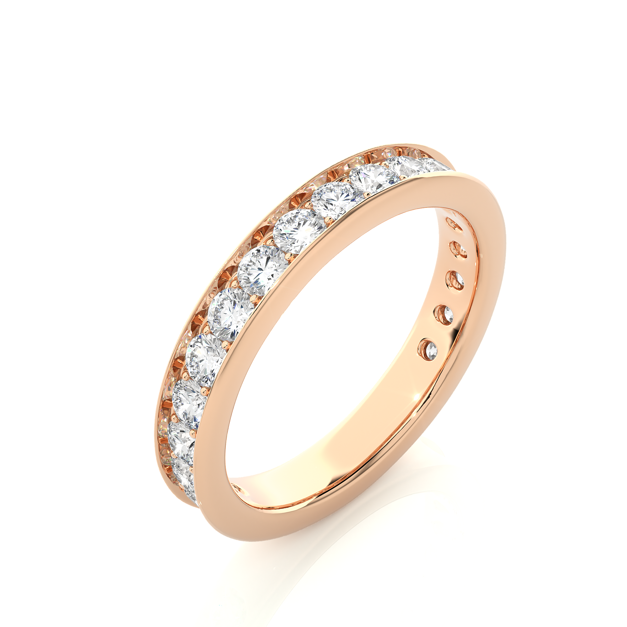 Channel Set Lab Grown Diamond Eternity Ring