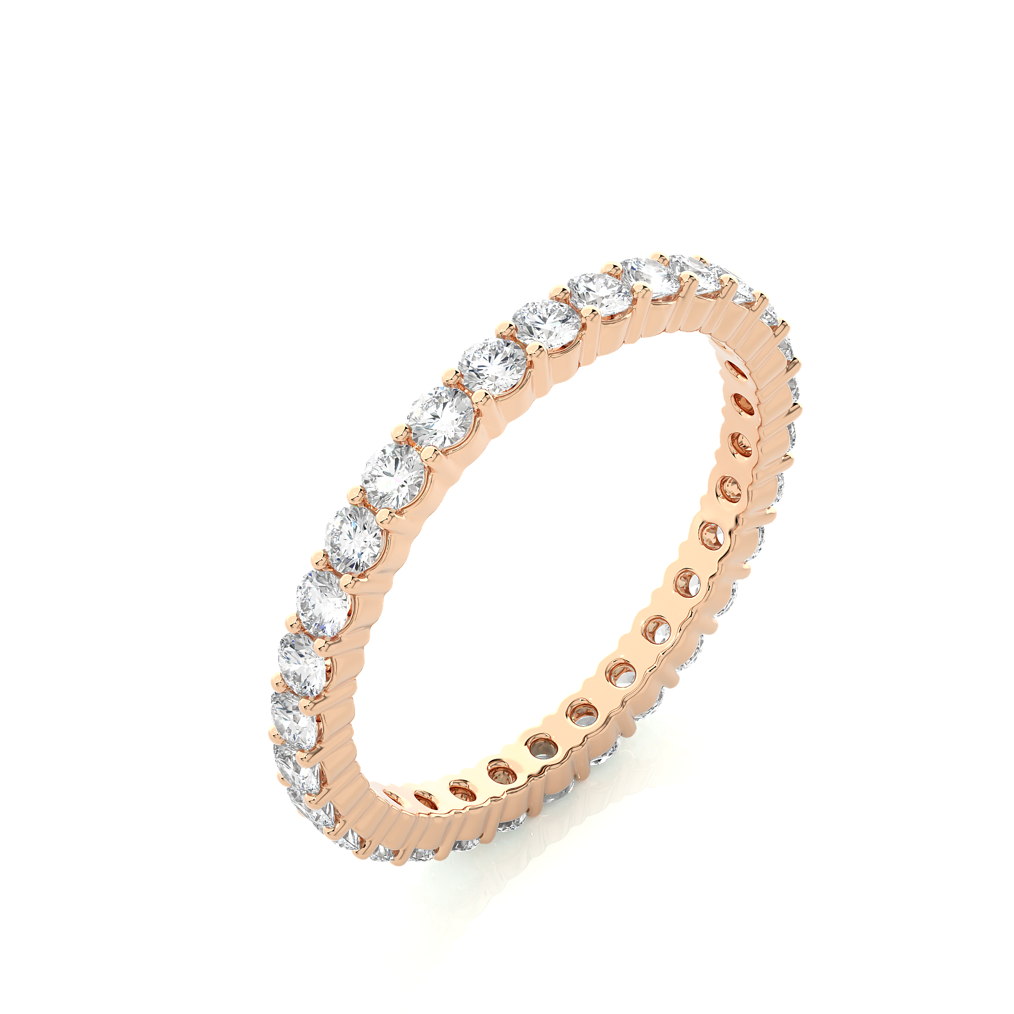 Stackable Round Diamond Eternity Wedding Band