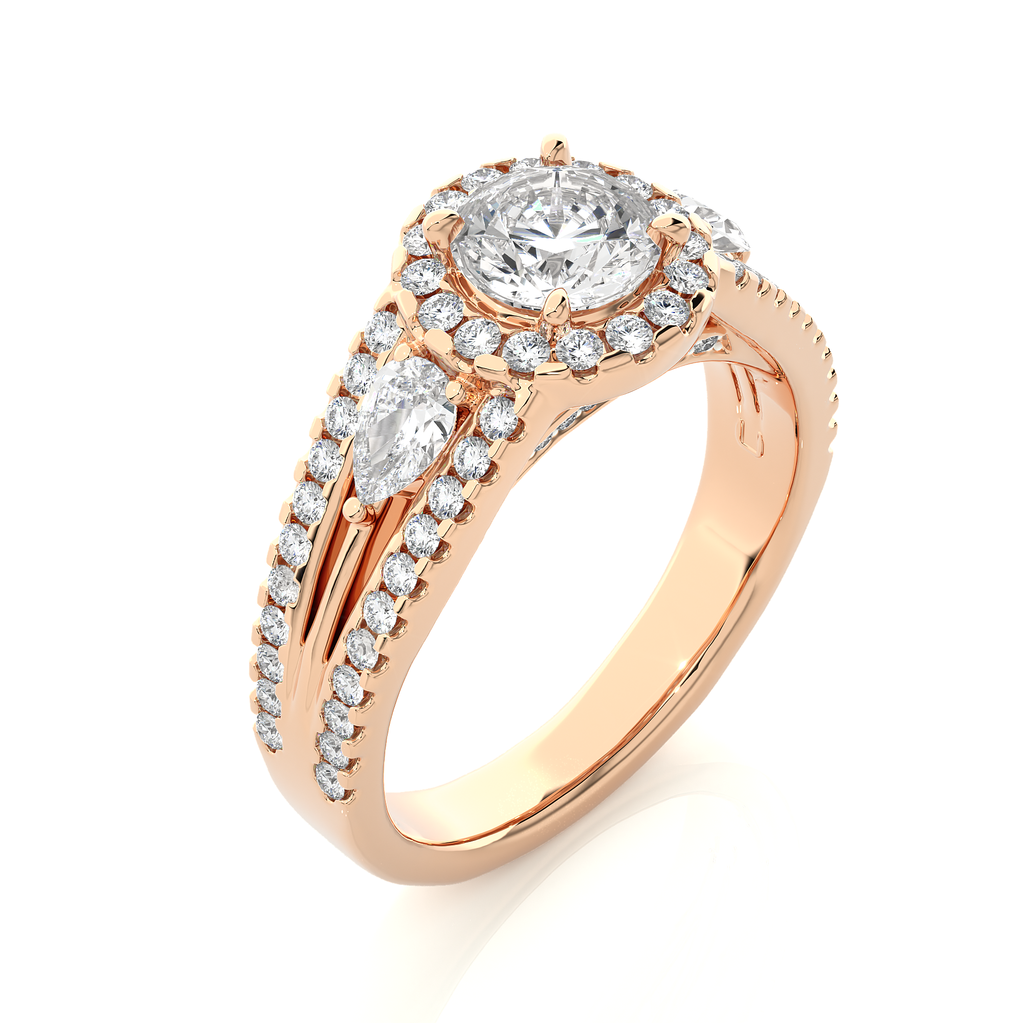 Vintage Halo Lab Grown Diamond Engagement Ring