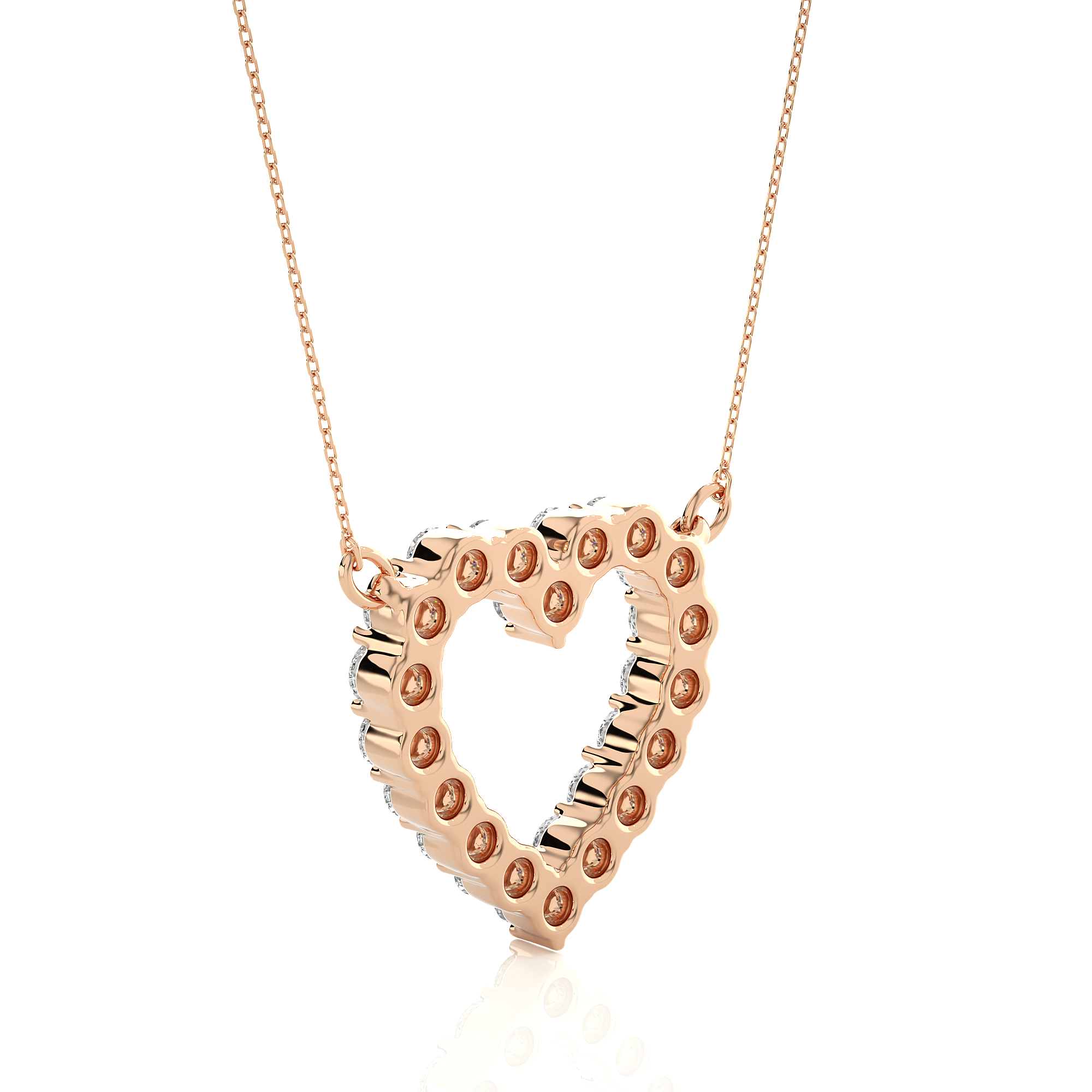 Heart Shape Lab Grown Diamond Pendant Necklace