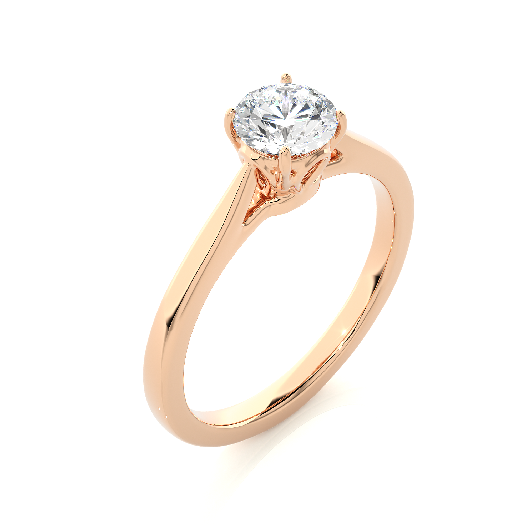 Round Cut Diamond Solitaire Engagement Ring