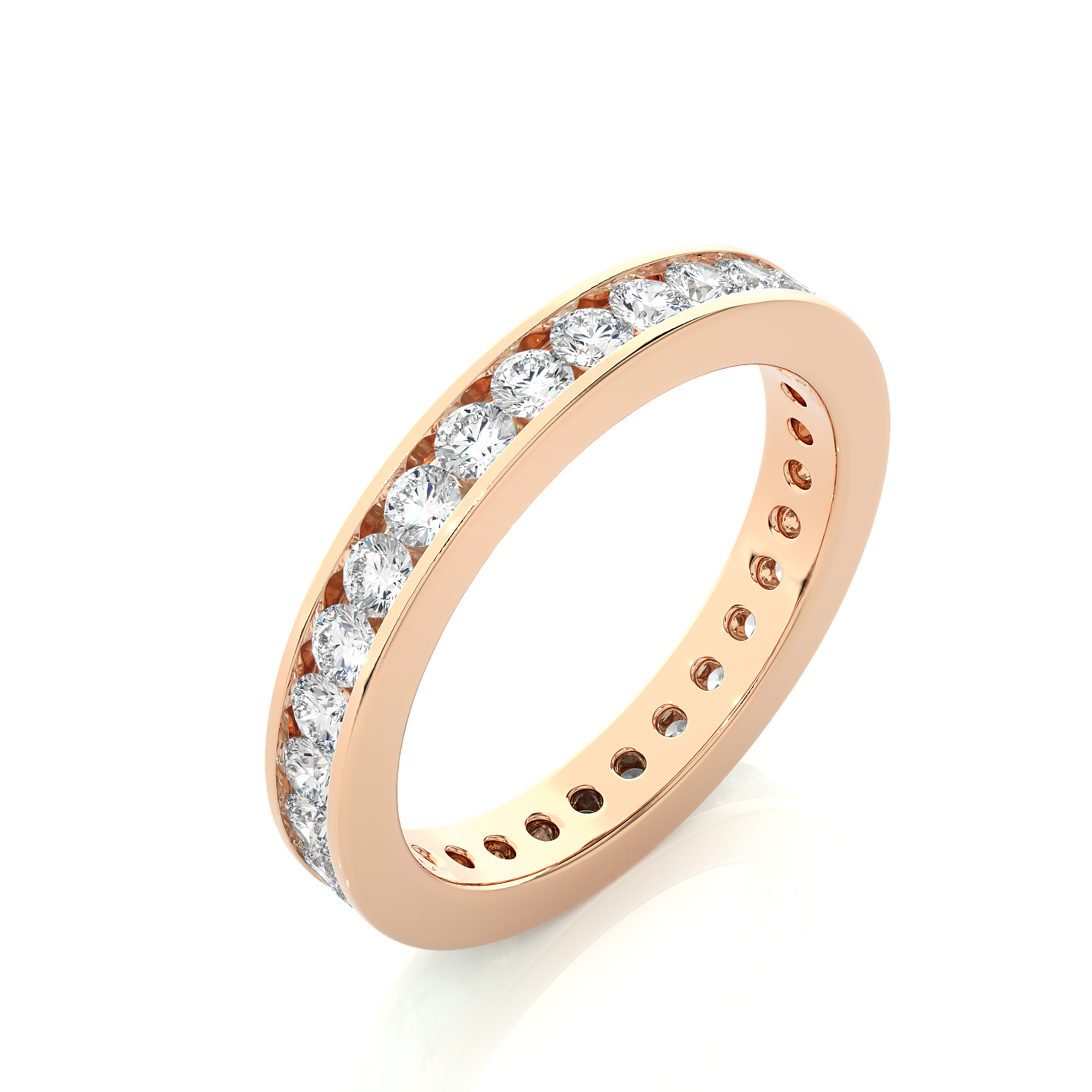 Channel Set Classic Diamond Eternity Wedding Band