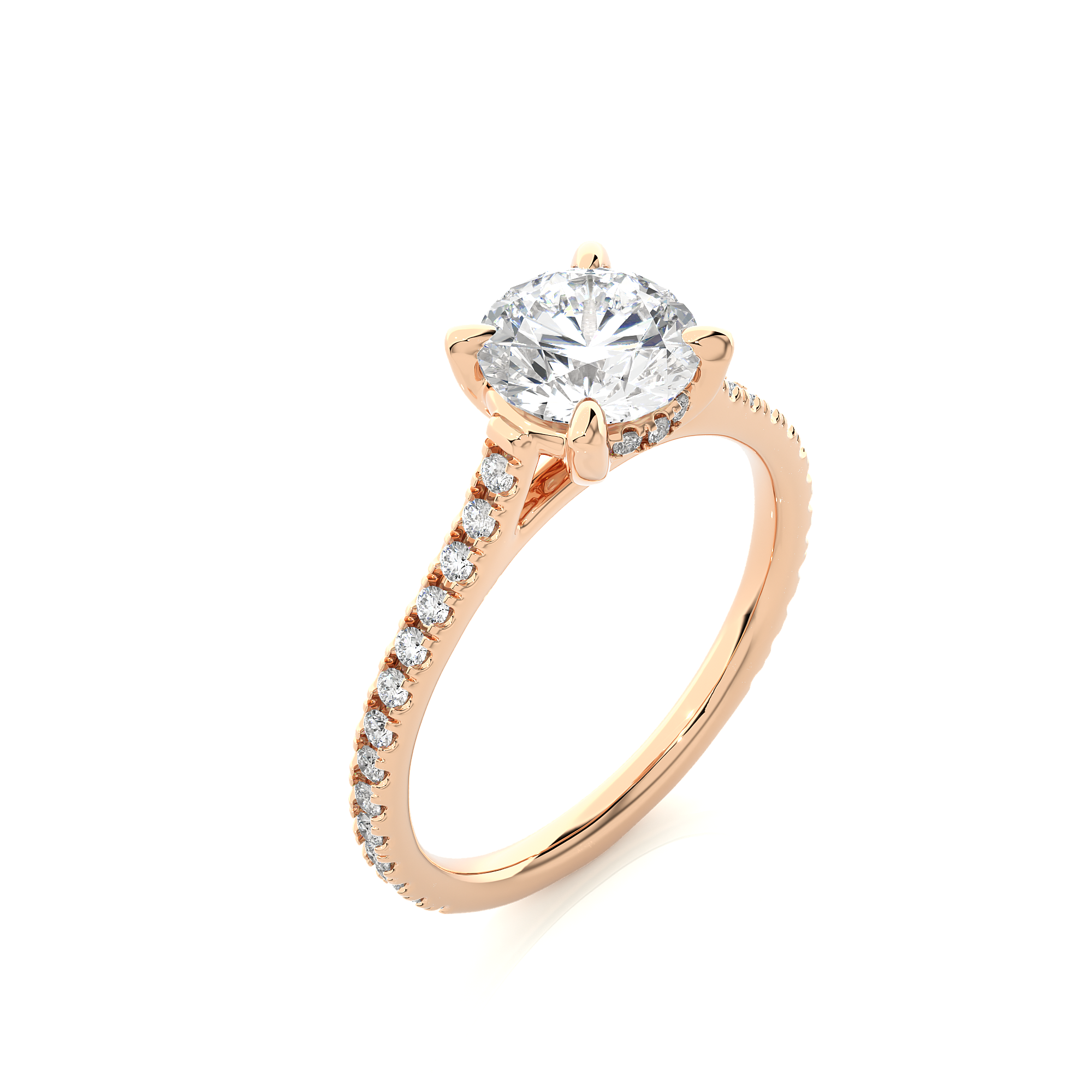 Round Lab Grown Diamond Engagement Ring