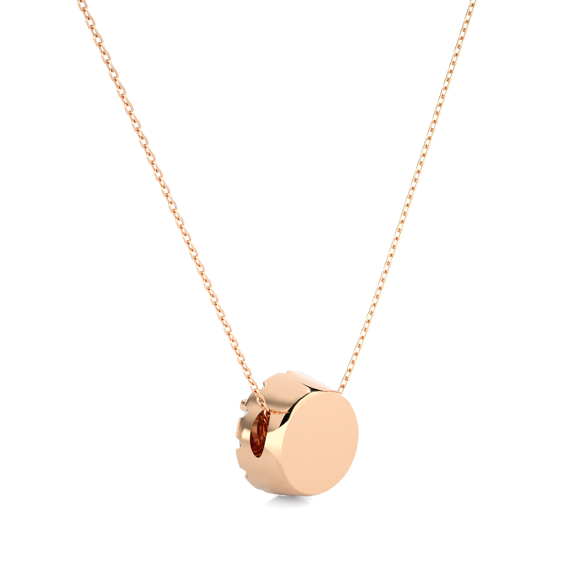 Round Halo Lab Diamond Pendant Necklace
