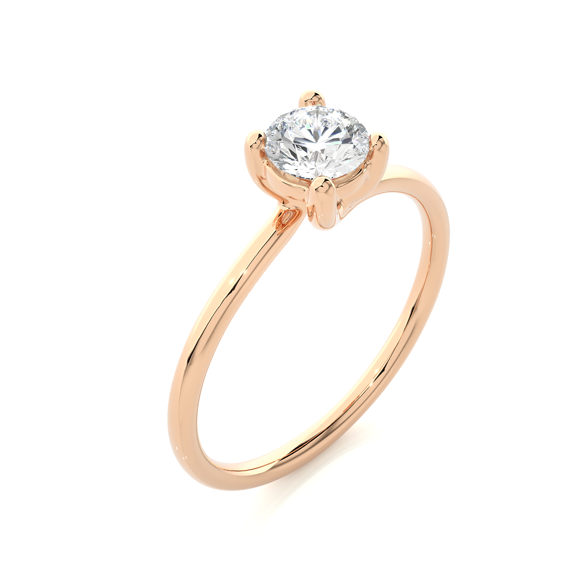 Round Cut Diamond Solitaire Engagement Ring