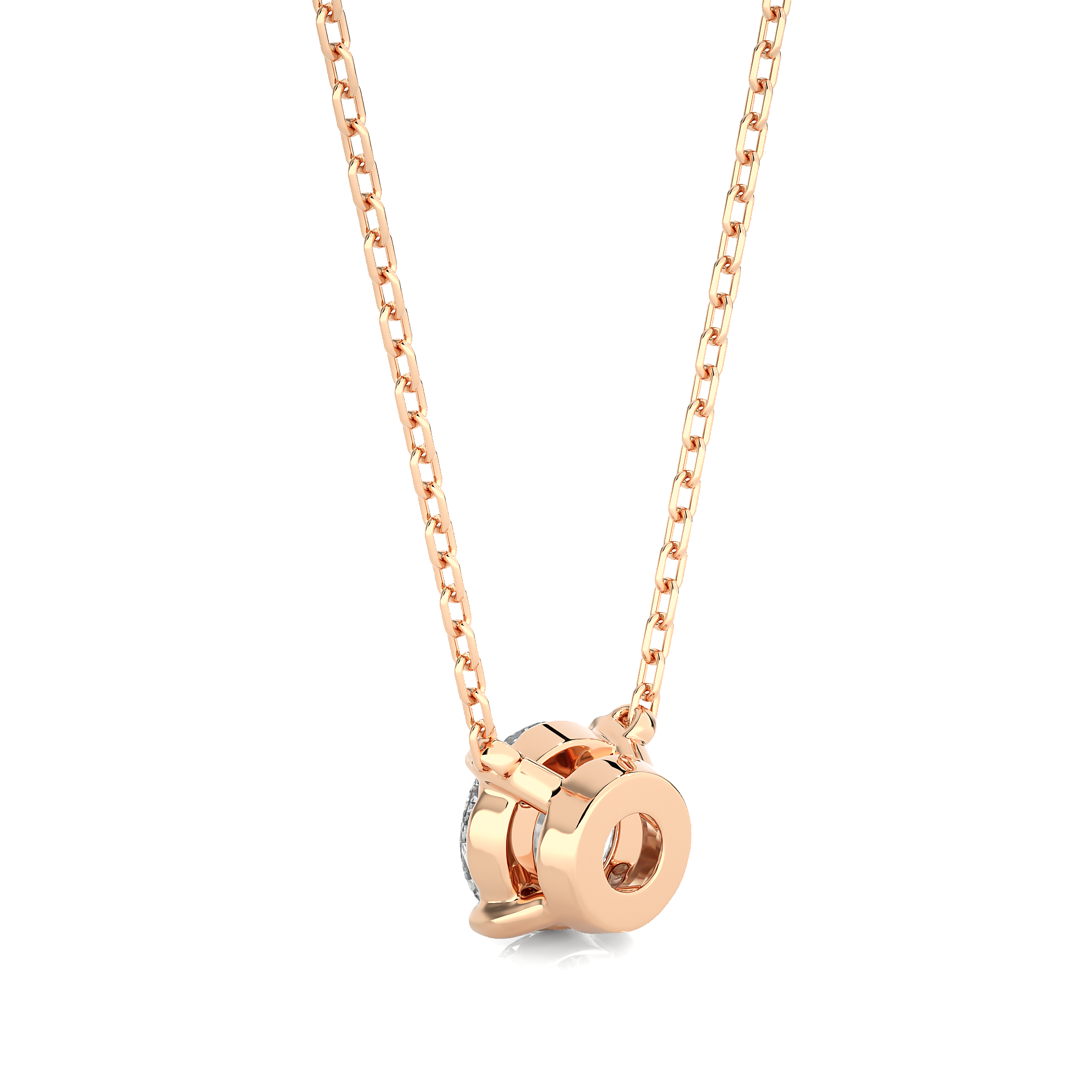 Round Lab Grown Diamond Solitaire Necklace