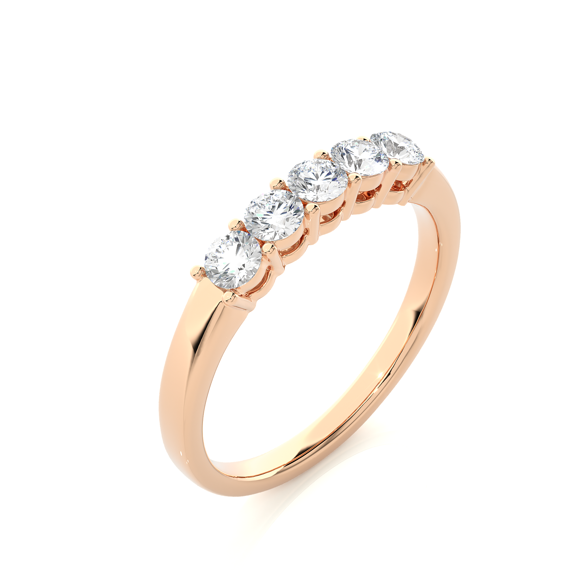 Five Stone Diamond Wedding Band