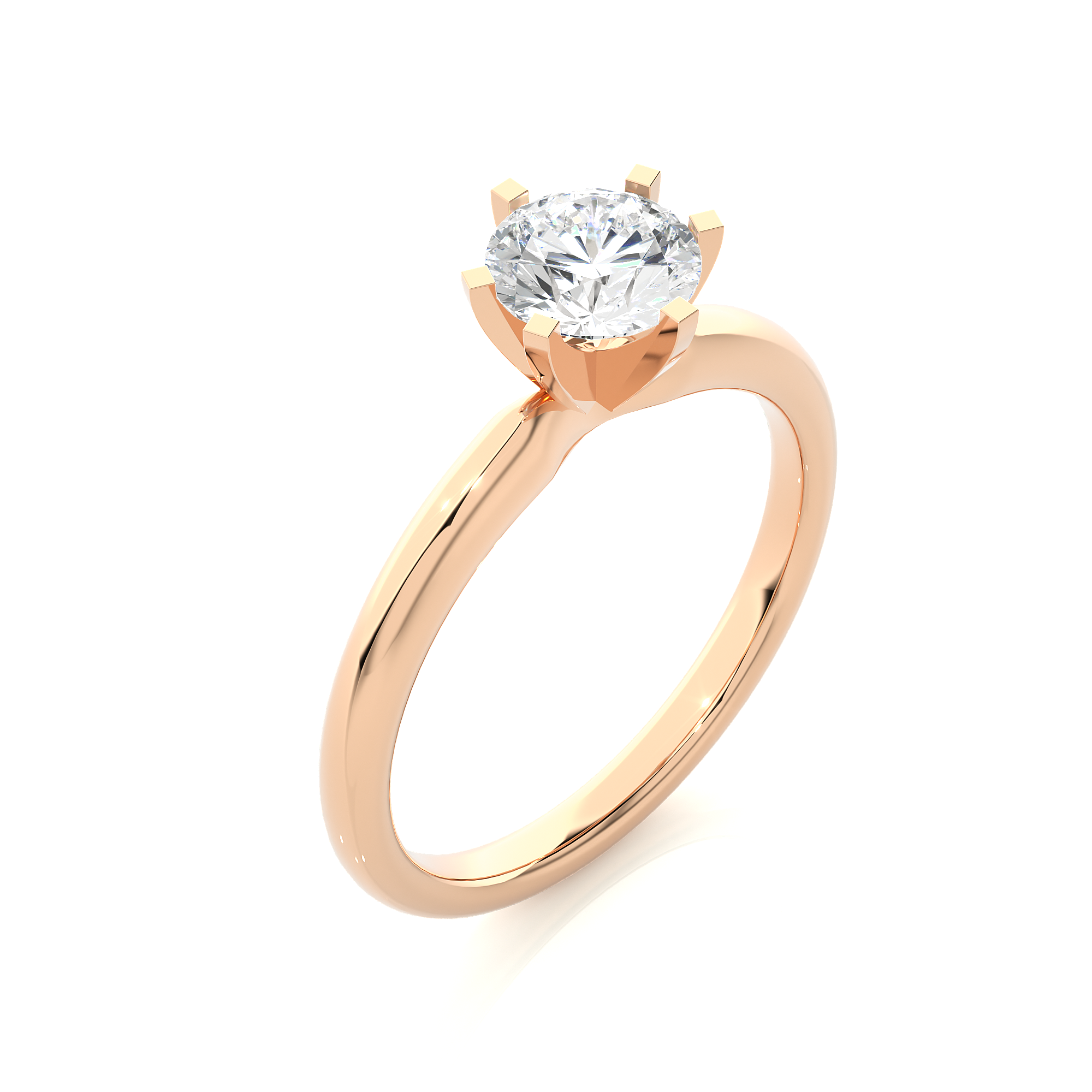 Round Lab Grown Diamond Solitaire Ring