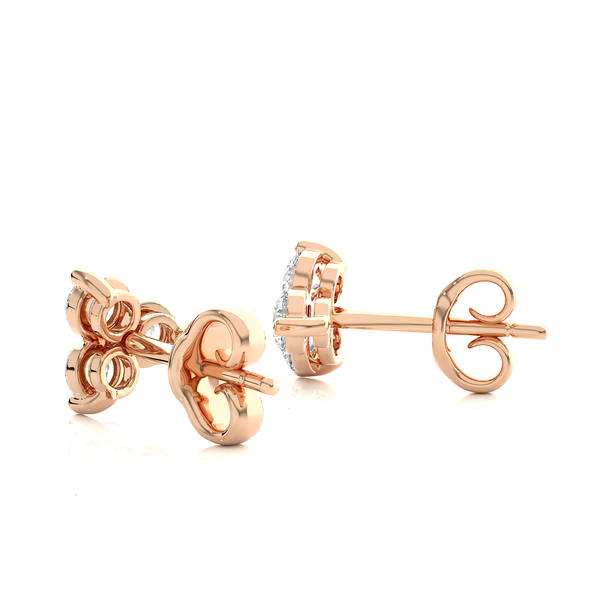 Trio Lab Grown Diamond Stud Earrings