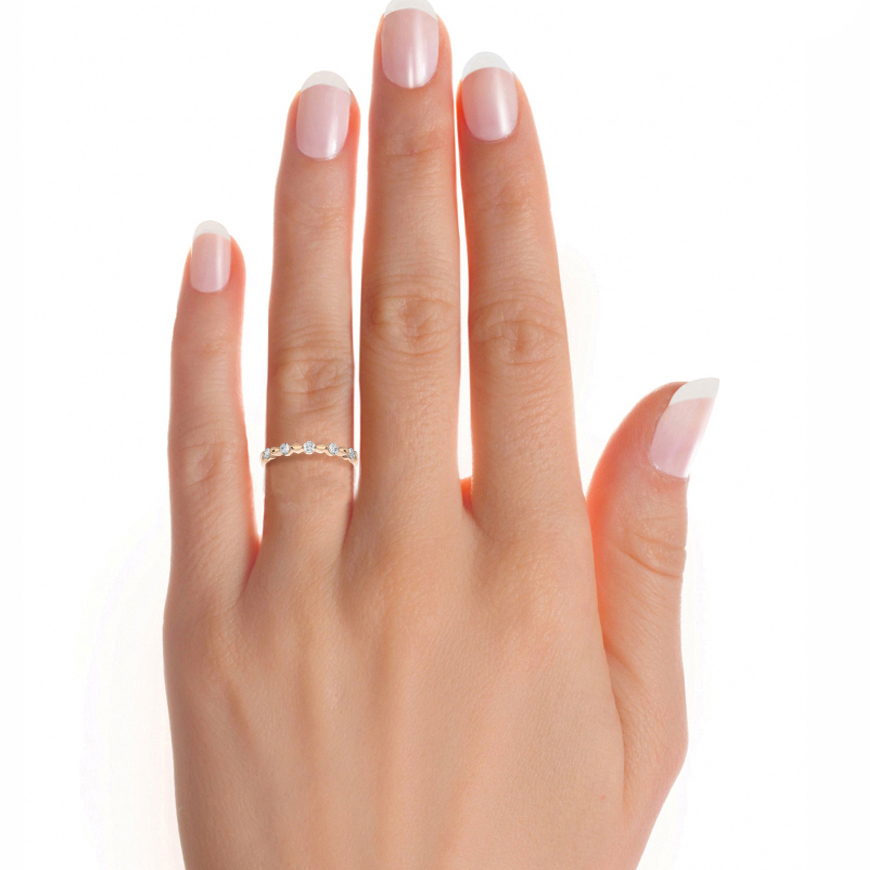 Round Cut Diamond Half Eternity Ring