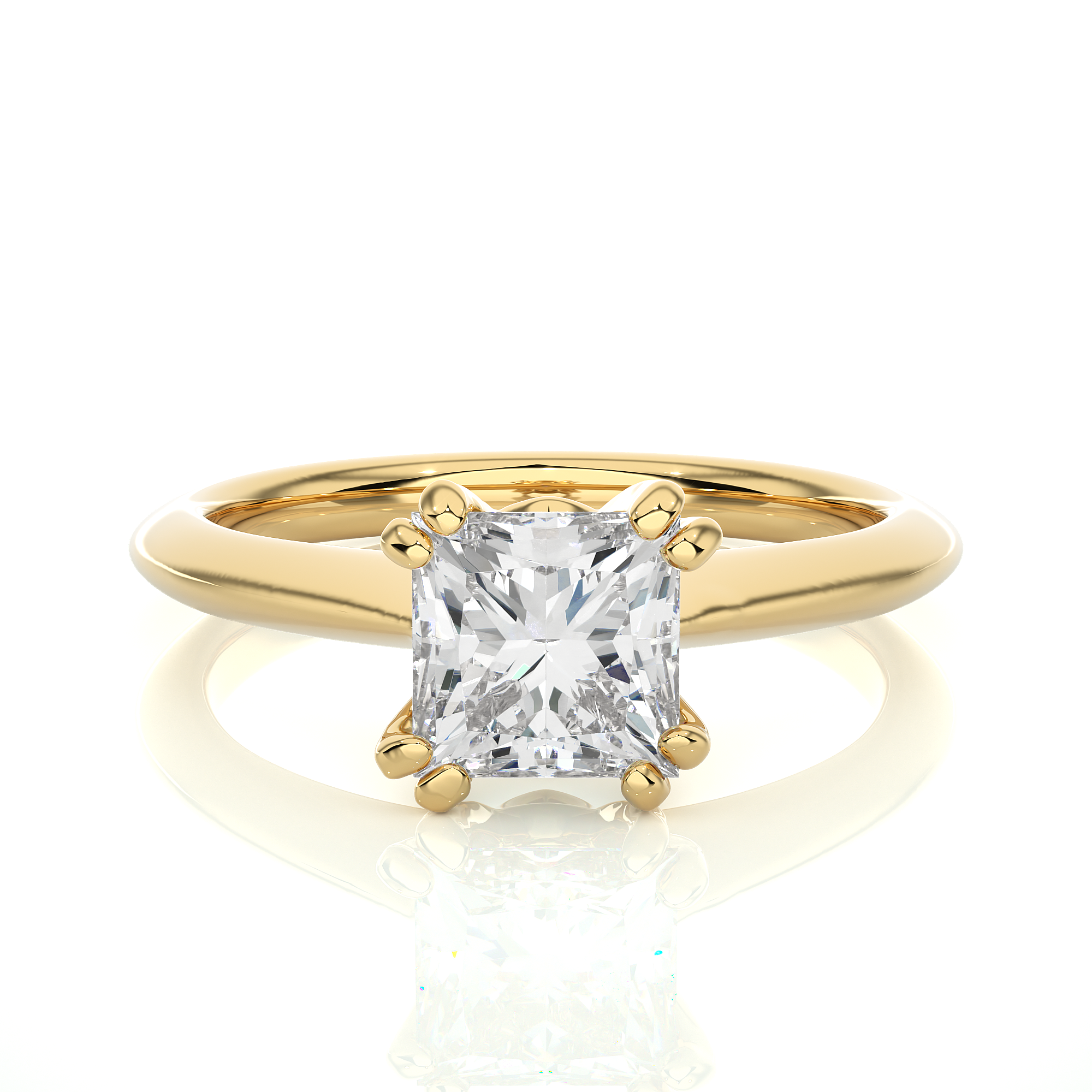 Princess Cut Lab Grown Diamond Engagement Ring