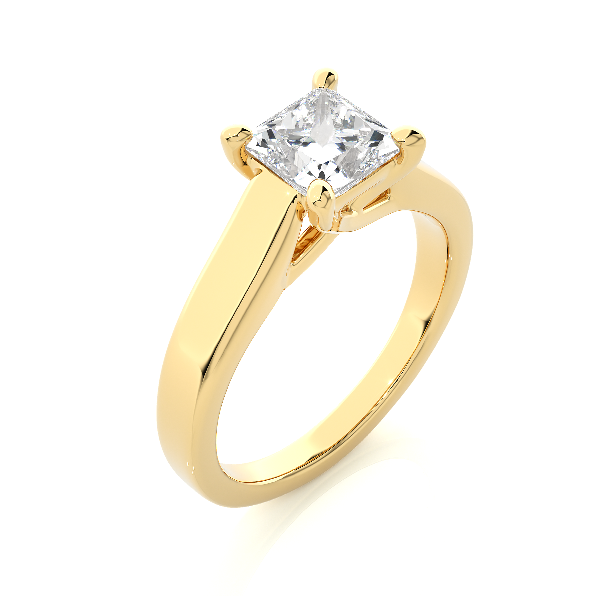 Princess Cut Lab Grown Diamond Solitaire Ring