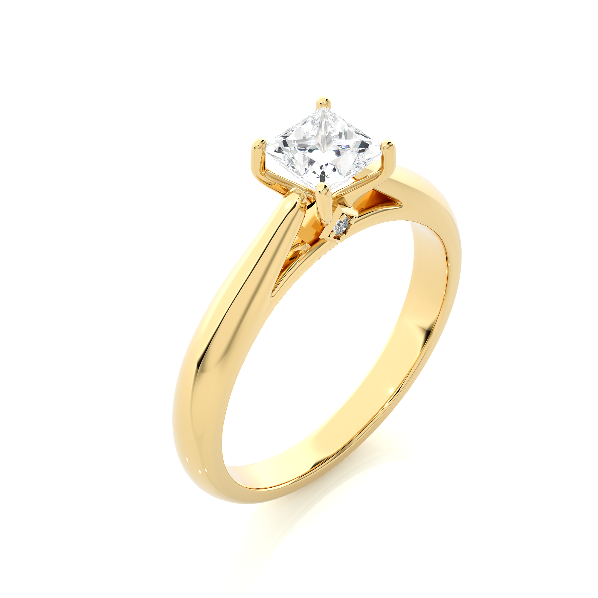 Princess Cut Lab Grown Diamond Engagement Ring