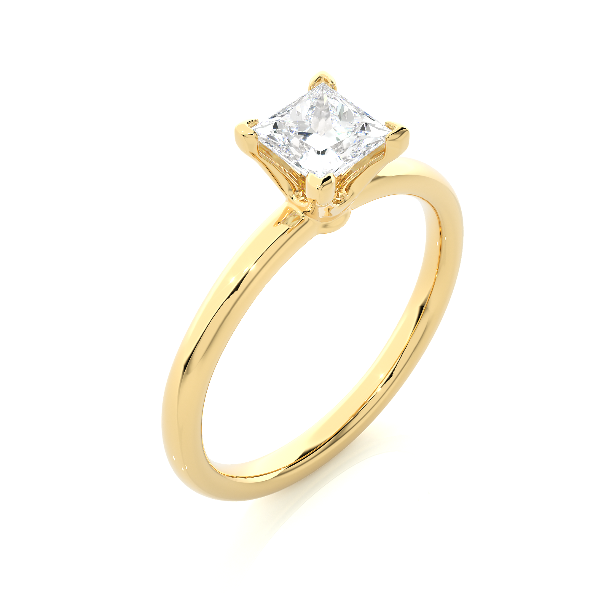Princess Cut Lab Grown Diamond Solitaire Ring