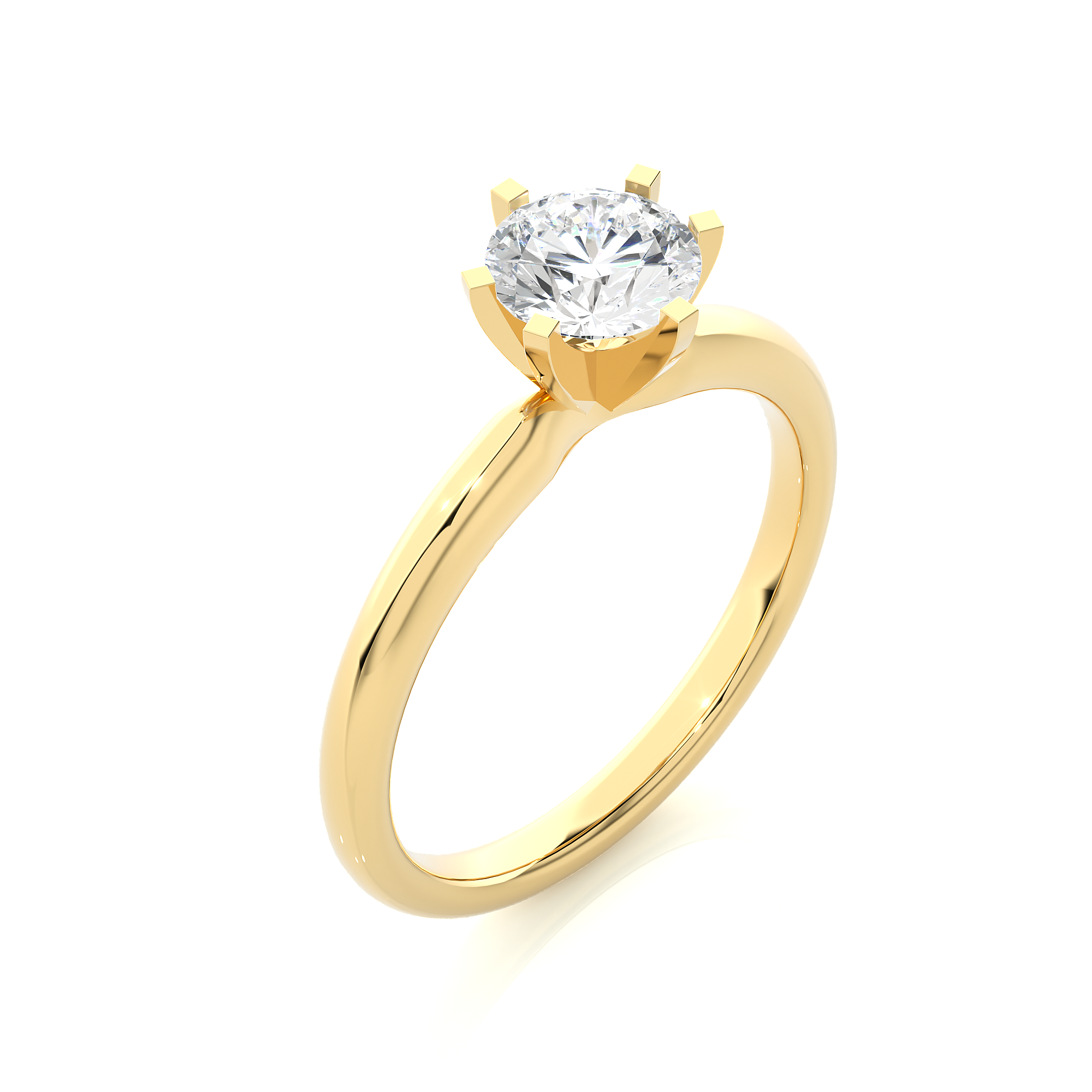 Round Lab Grown Diamond Solitaire Ring