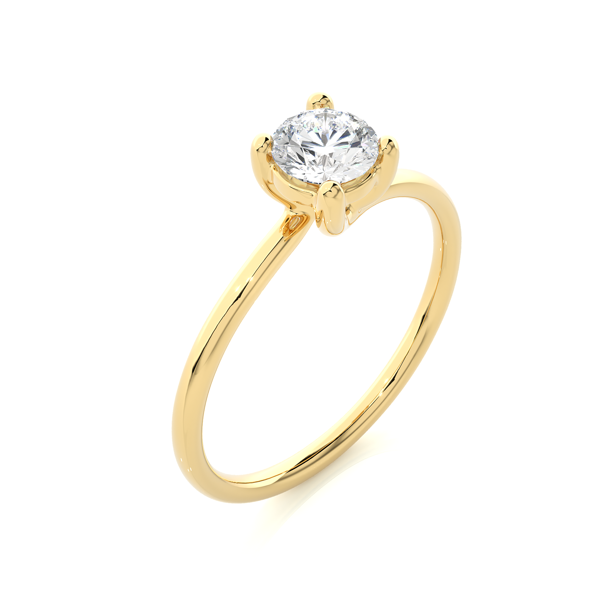 Round Cut Diamond Solitaire Engagement Ring