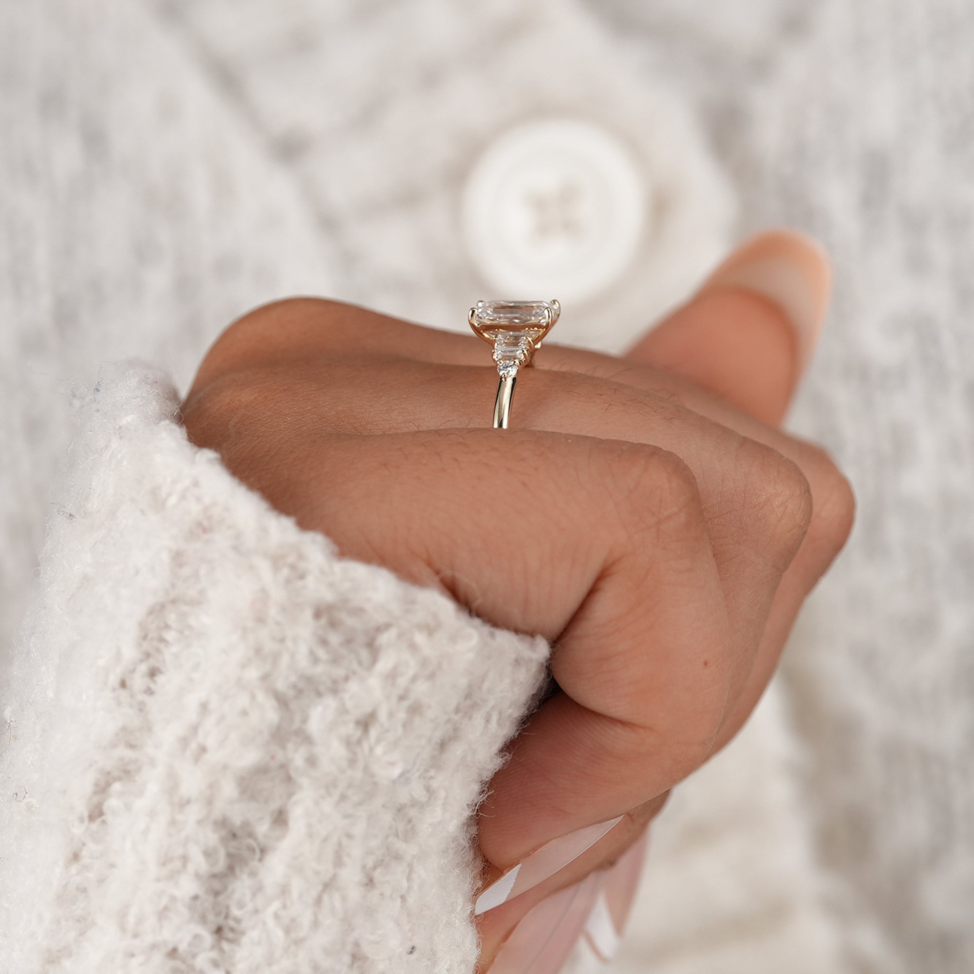 Radiant Lab Grown Diamond Ring