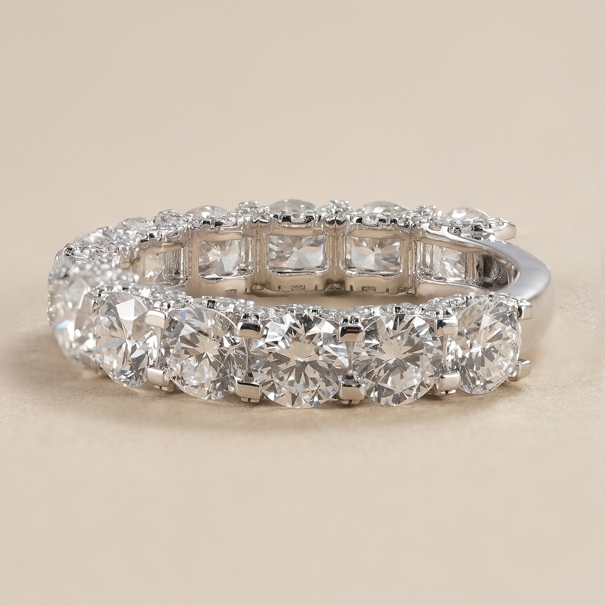 Elegant full eternity wedding band showcasing brilliant round lab grown diamonds with exceptional sparkle and timeless craftsmanship.