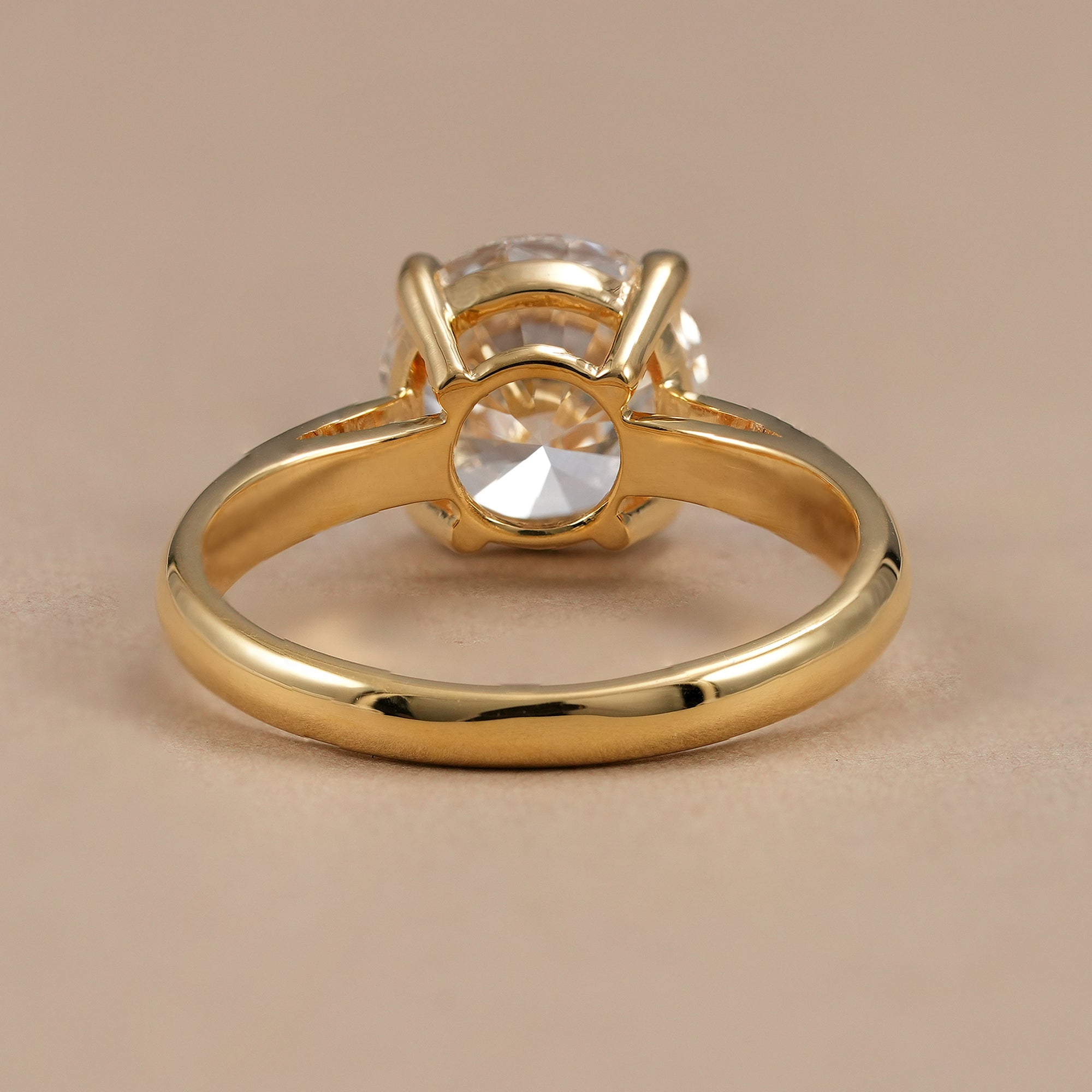 Women's round solitaire wedding ring featuring lab grown diamond