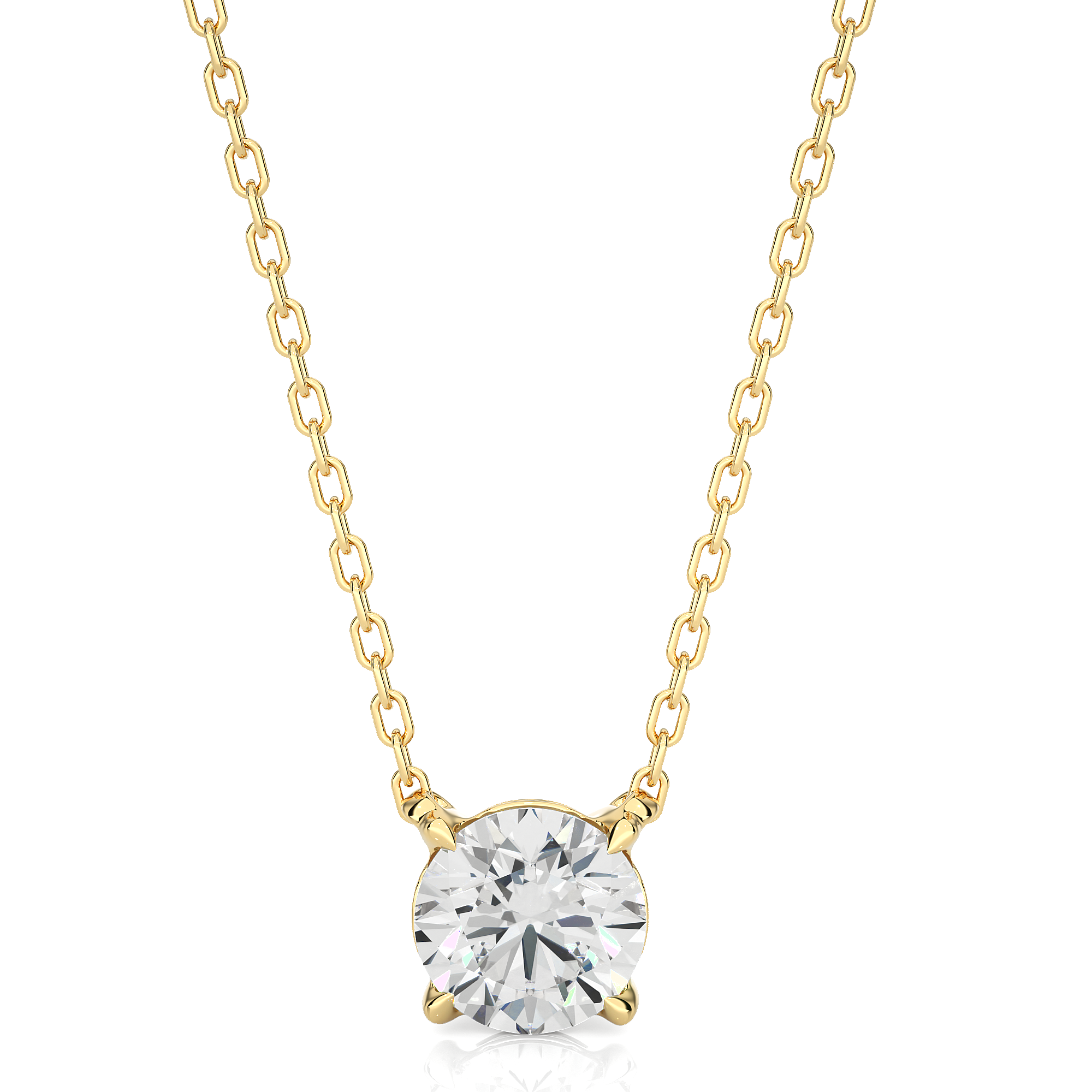 Round Lab Grown Diamond Solitaire Necklace