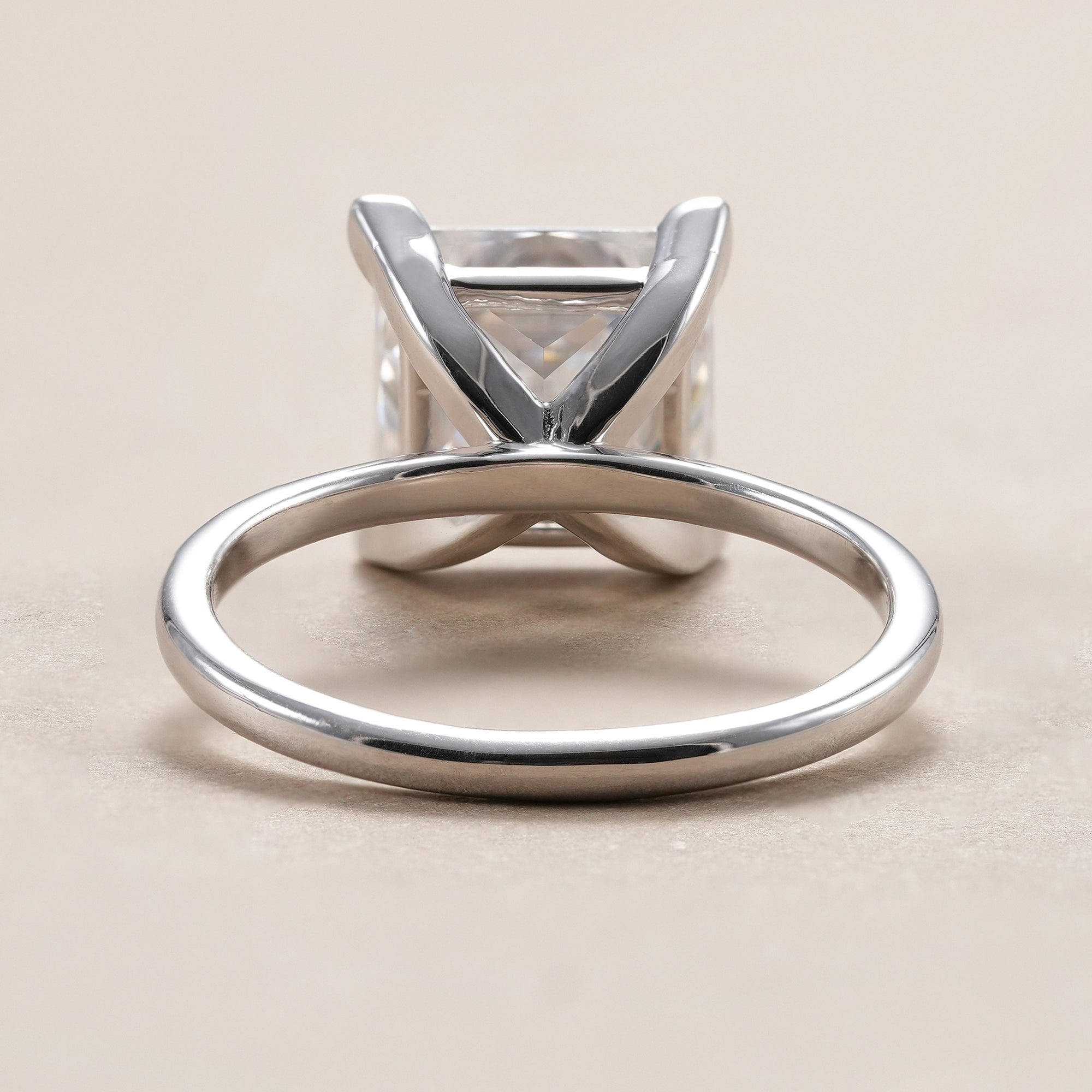 Sustainable princess lab grown diamond proposal ring.