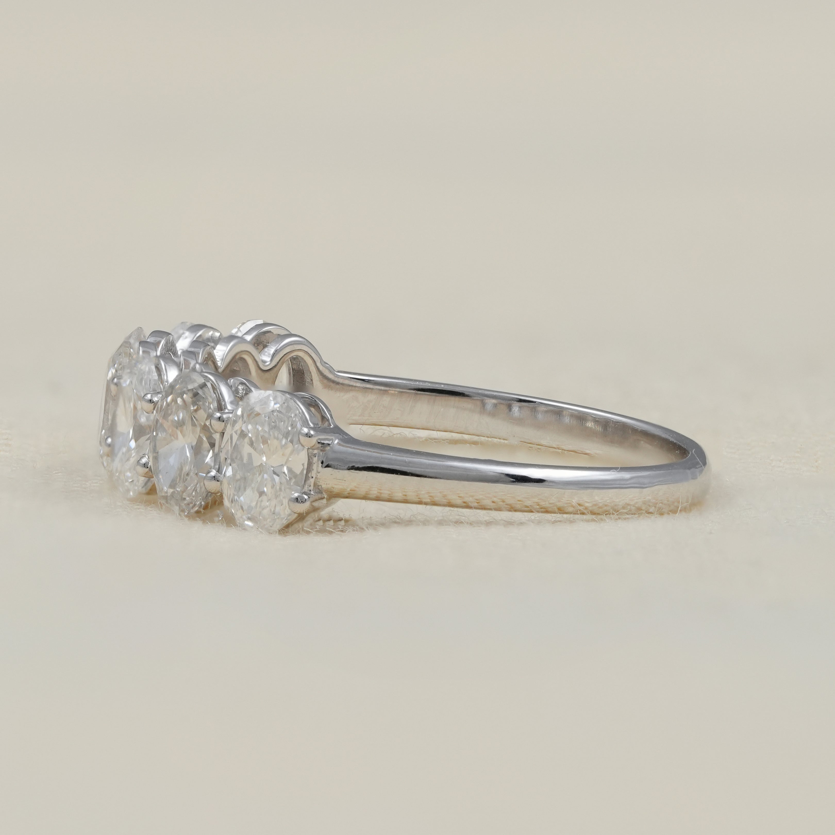 Seven Stone Oval Lab Grown Diamond Wedding Band