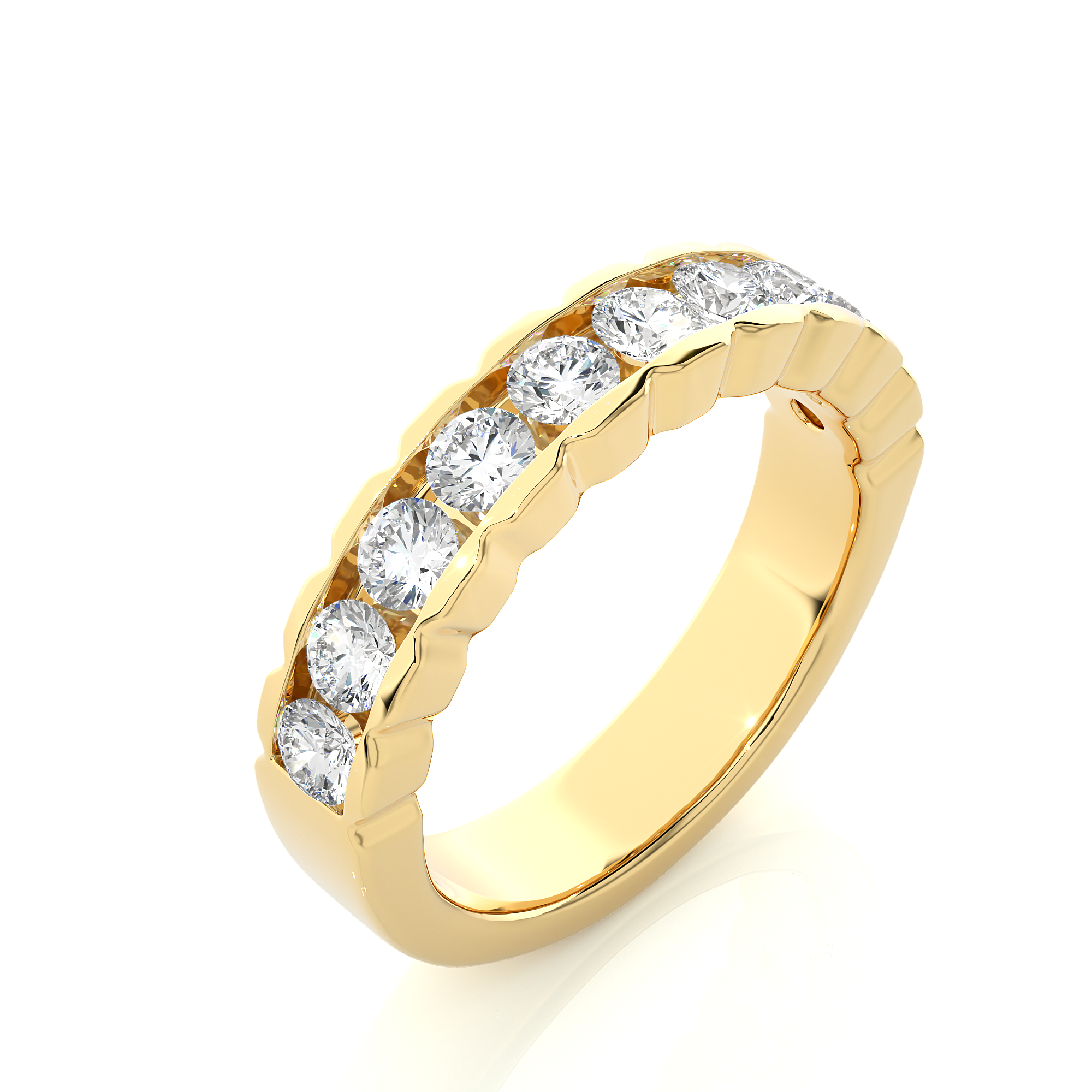 Channel Set Lab Grown Diamond Eternity Ring