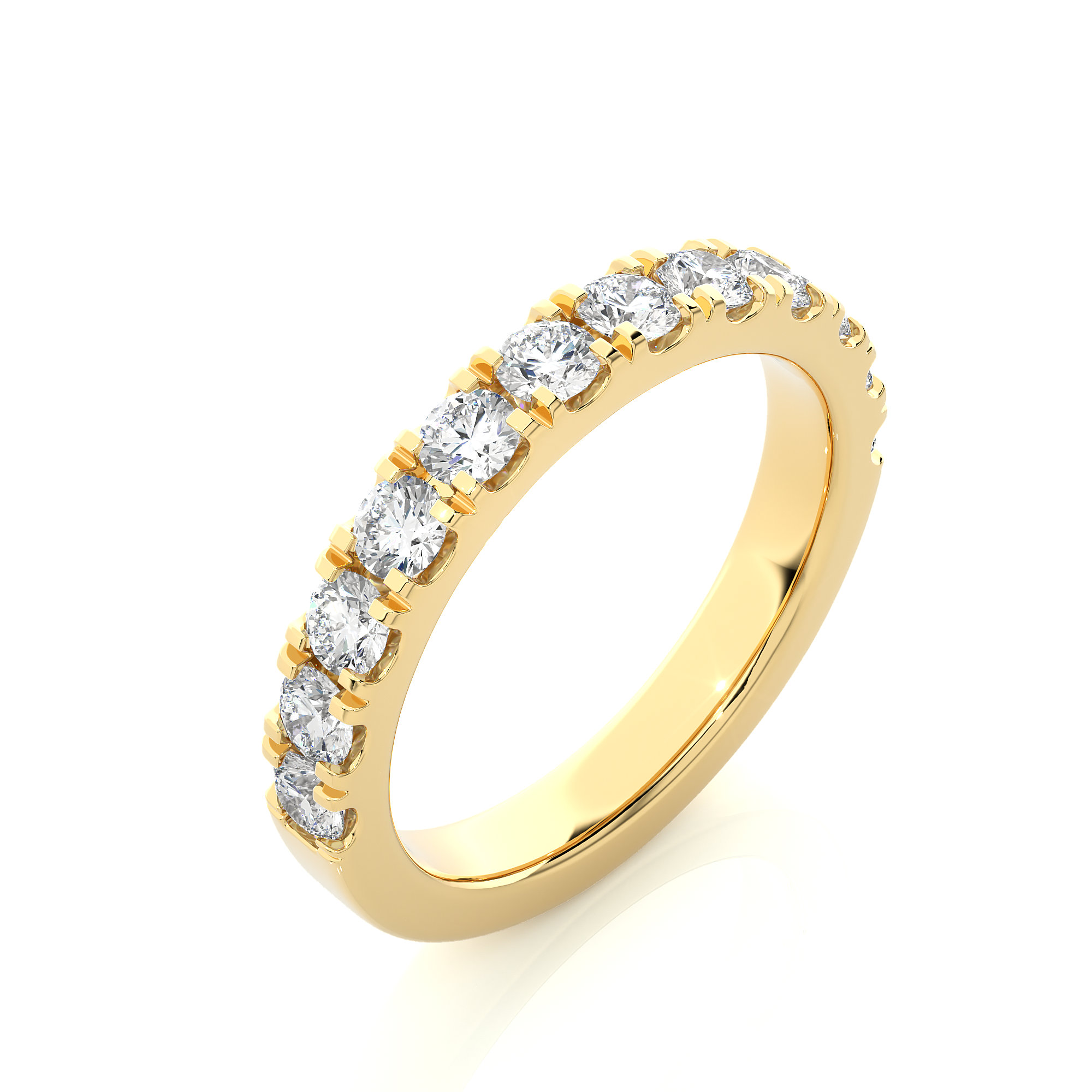 Round Cut Half Eternity Diamond Ring