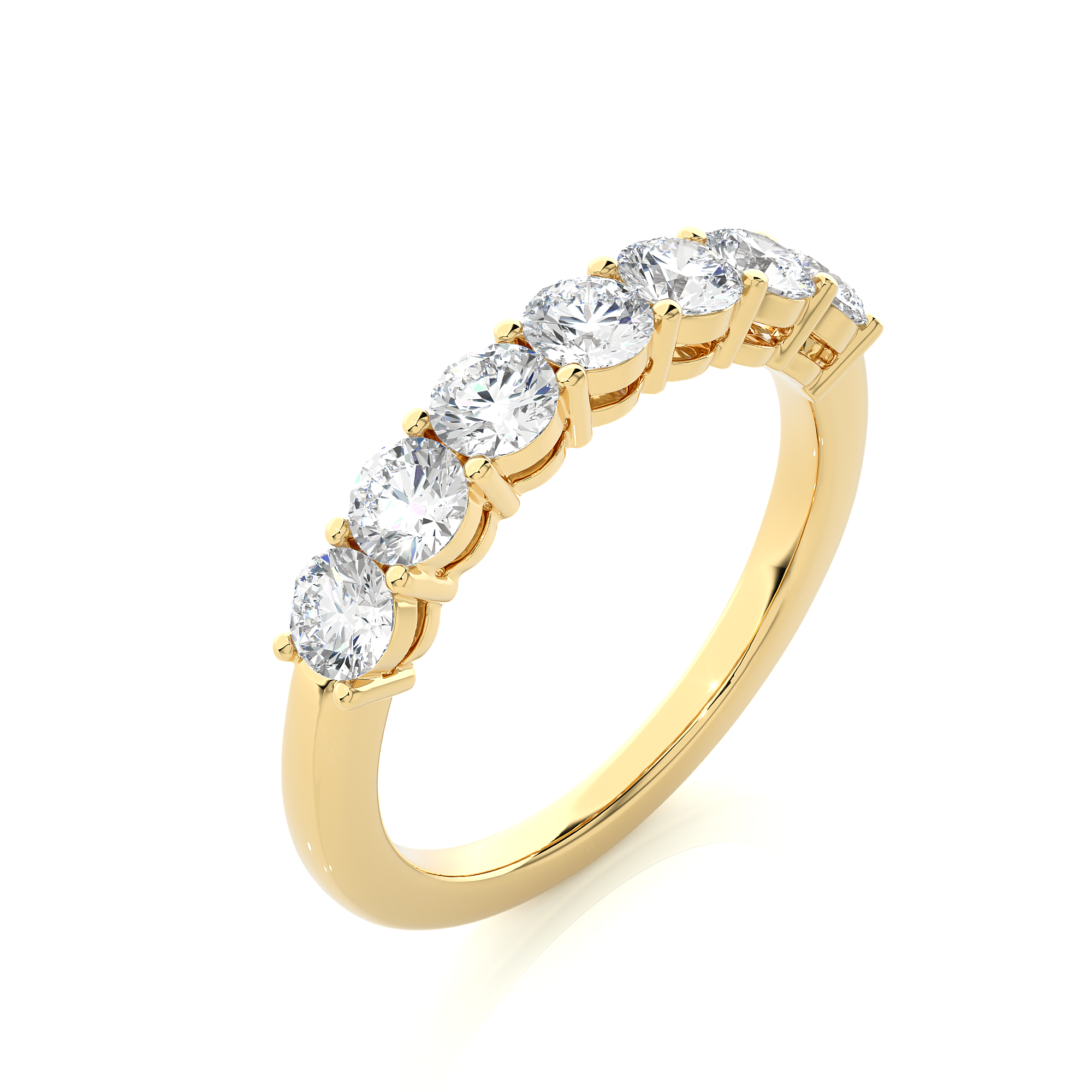 Round Cut Half Eternity Diamond Ring