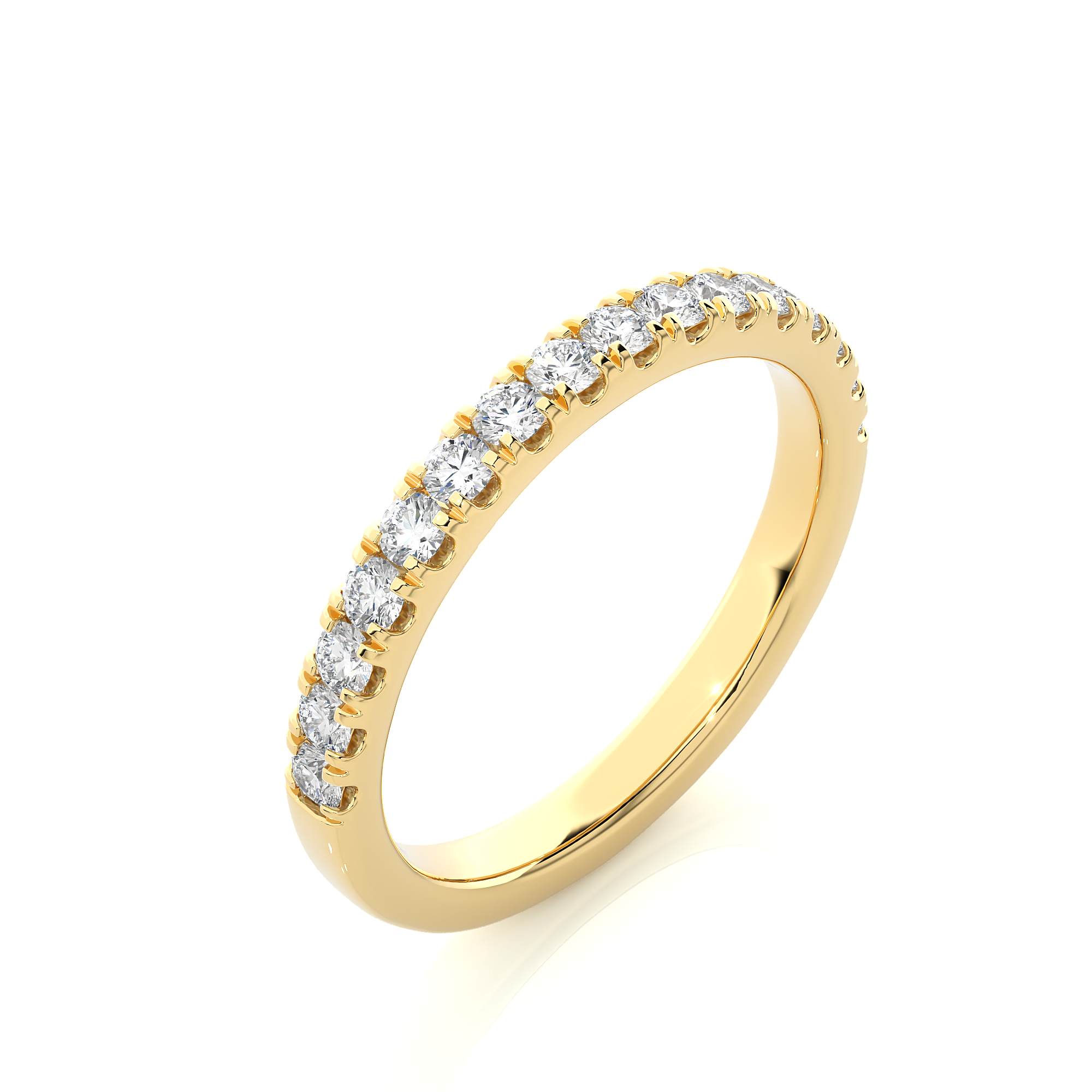 Round Cut Half Eternity Diamond Ring