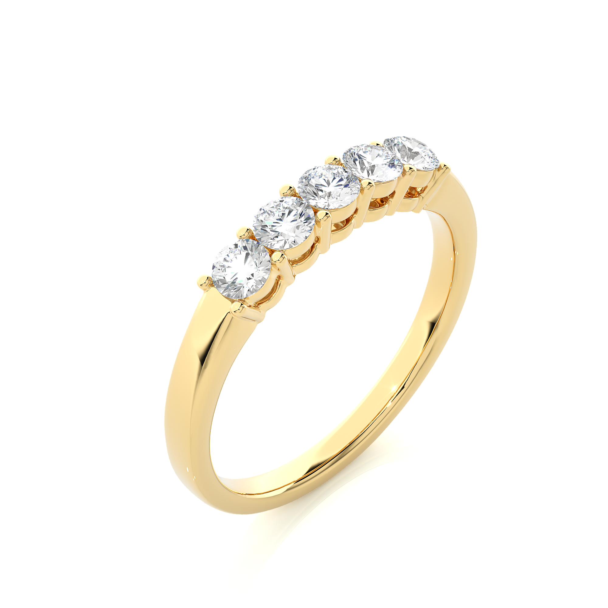 Five Stone Diamond Wedding Band