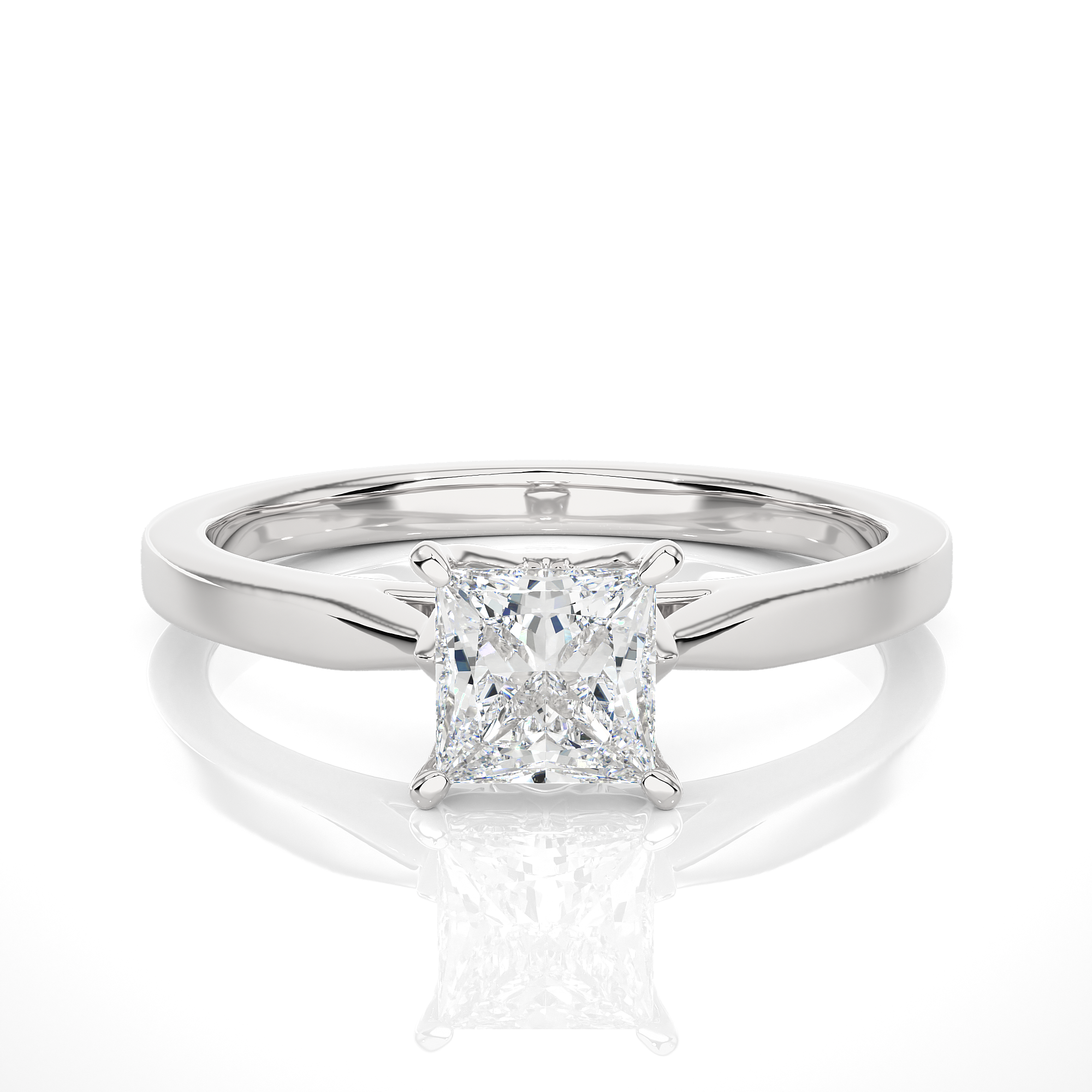 Princess Cut Lab Grown Diamond Solitaire Ring