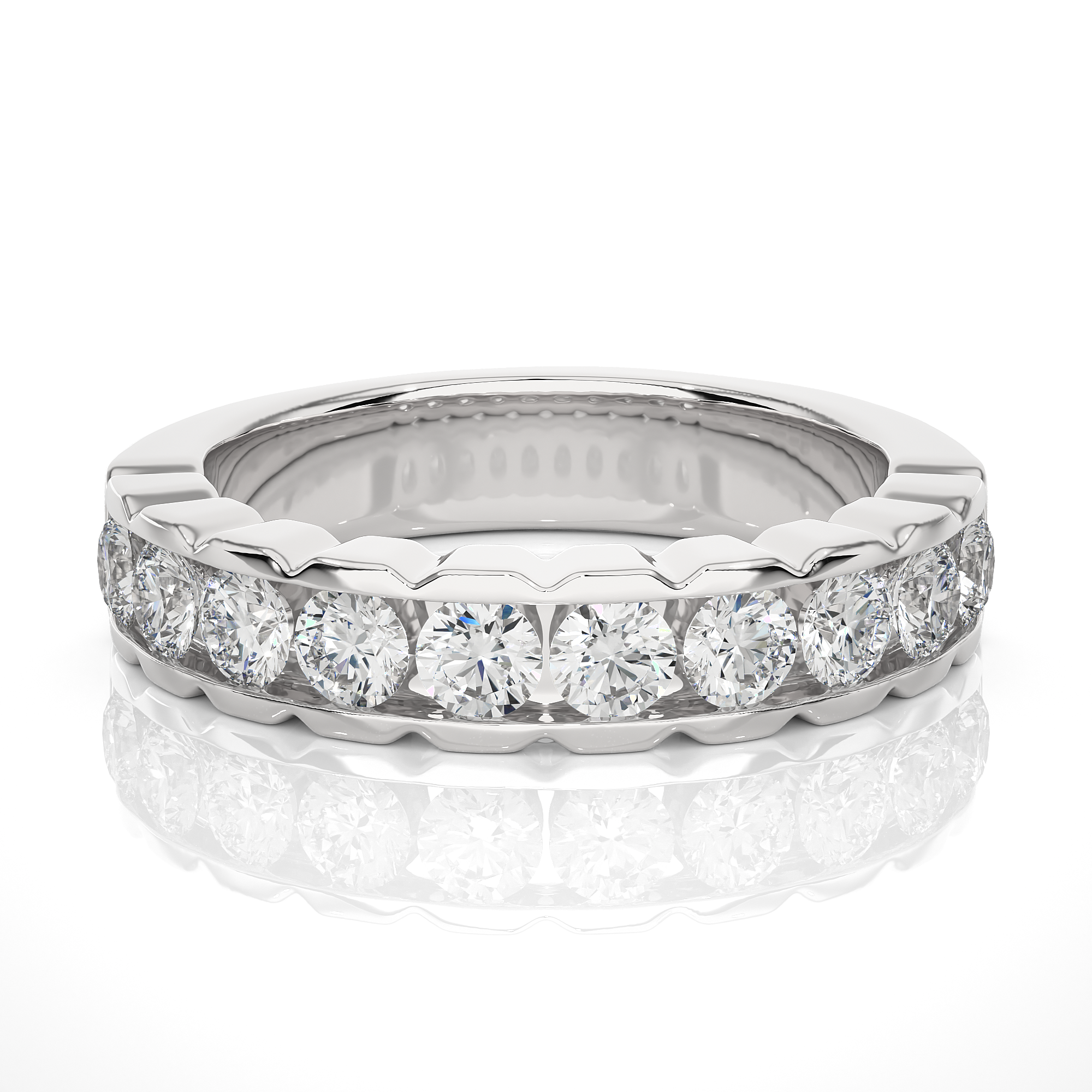 Channel Set Lab Grown Diamond Eternity Ring