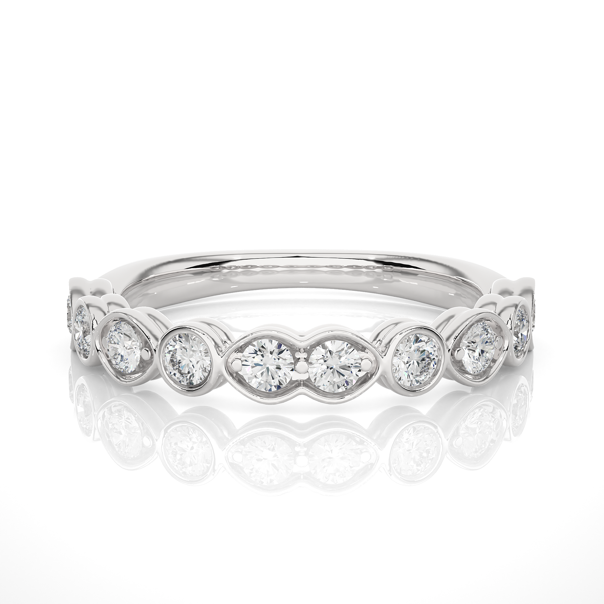 Bezel Set Lab Grown Diamond Eternity Ring