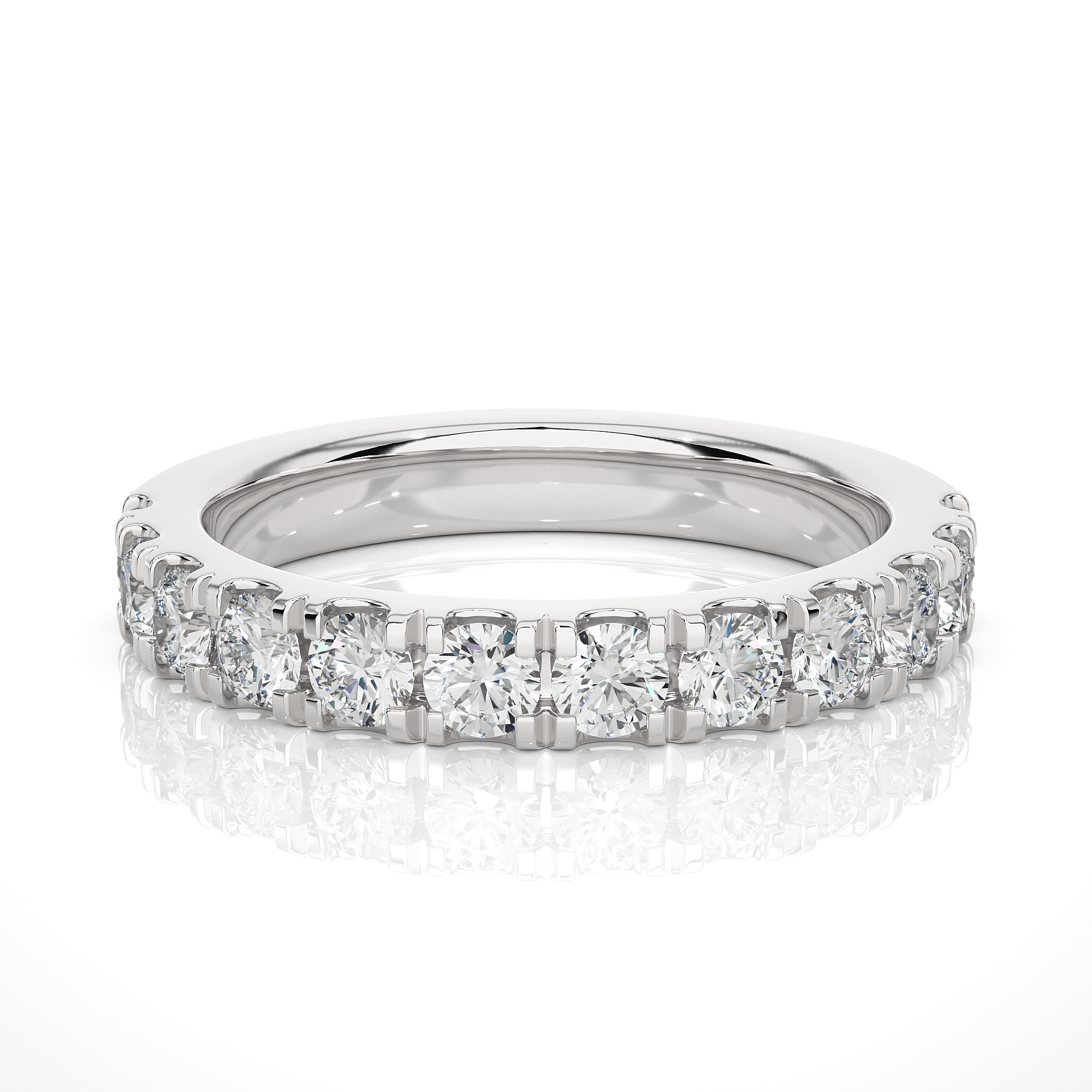 Round Cut Half Eternity Diamond Ring