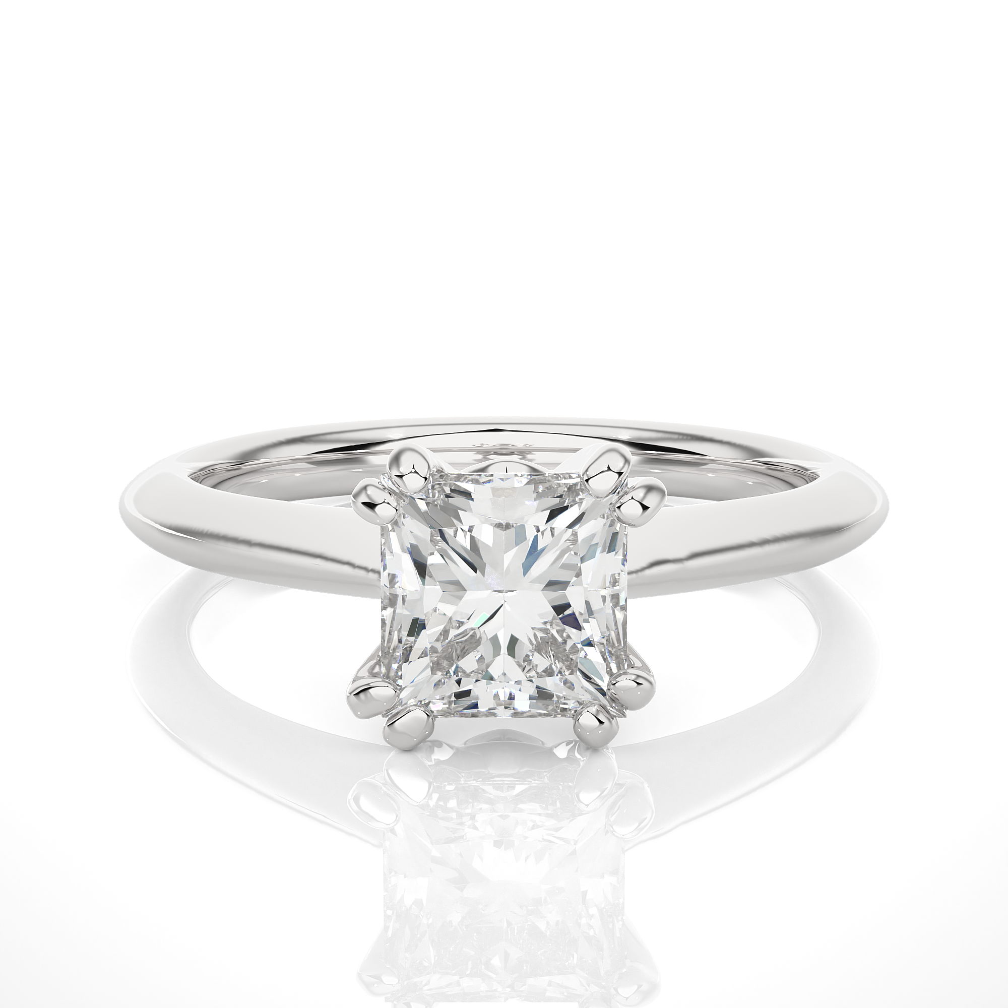 Princess Cut Lab Grown Diamond Engagement Ring