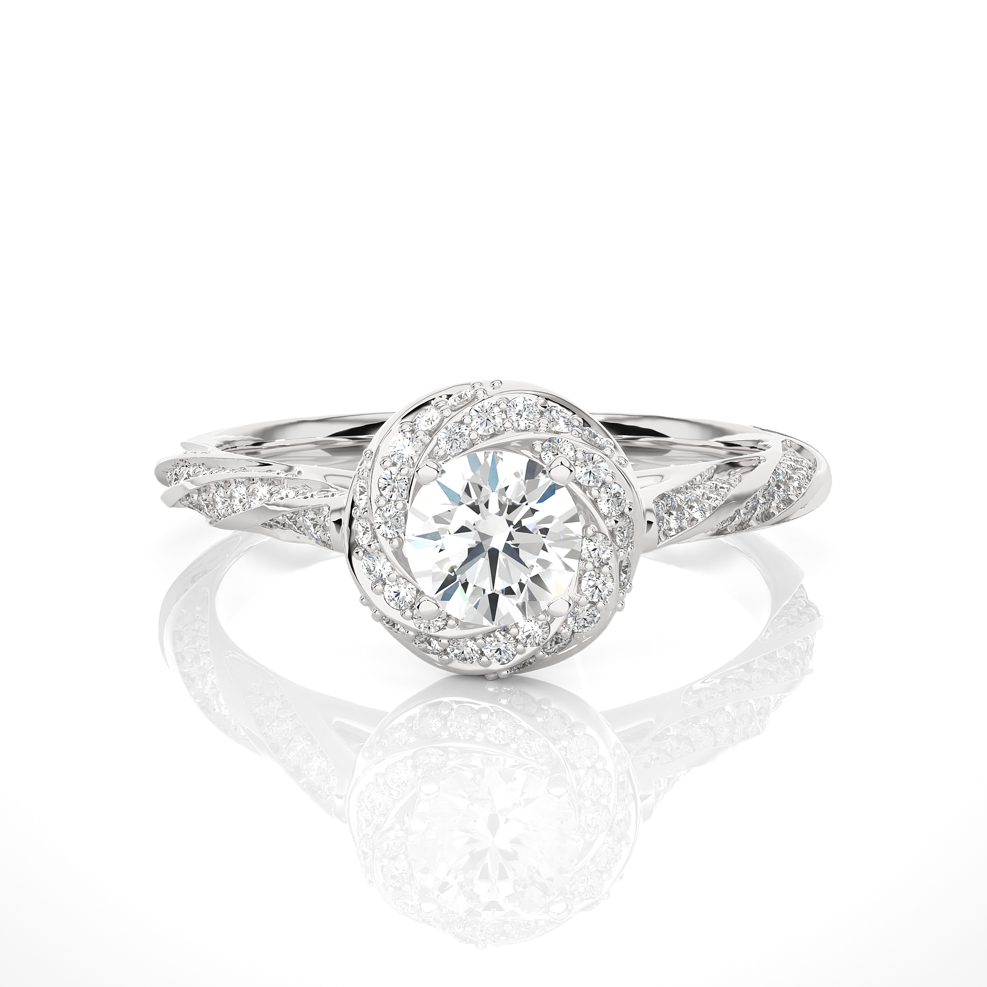 Lab Grown Diamond Halo Engagement Ring