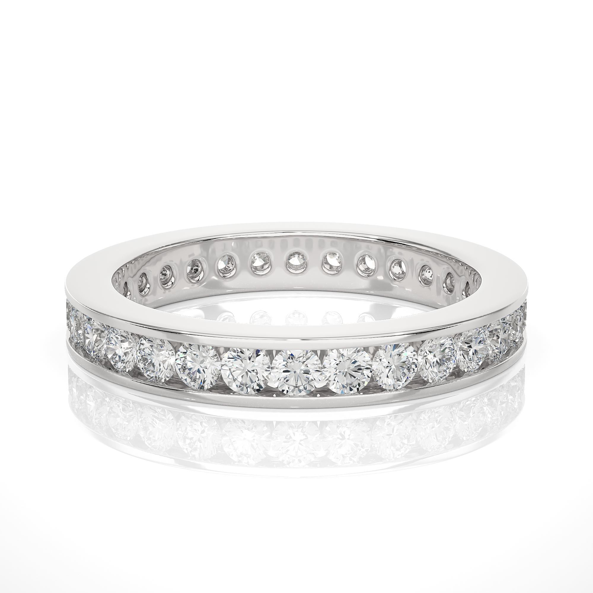Channel Set Classic Diamond Eternity Wedding Band
