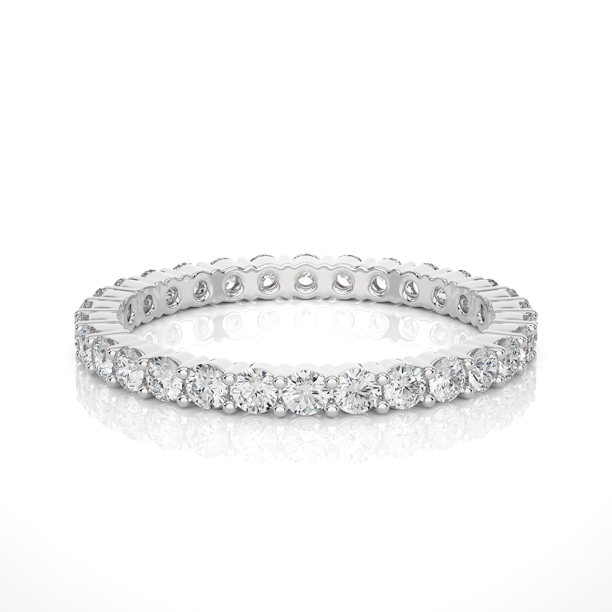 Stackable Round Diamond Eternity Wedding Band