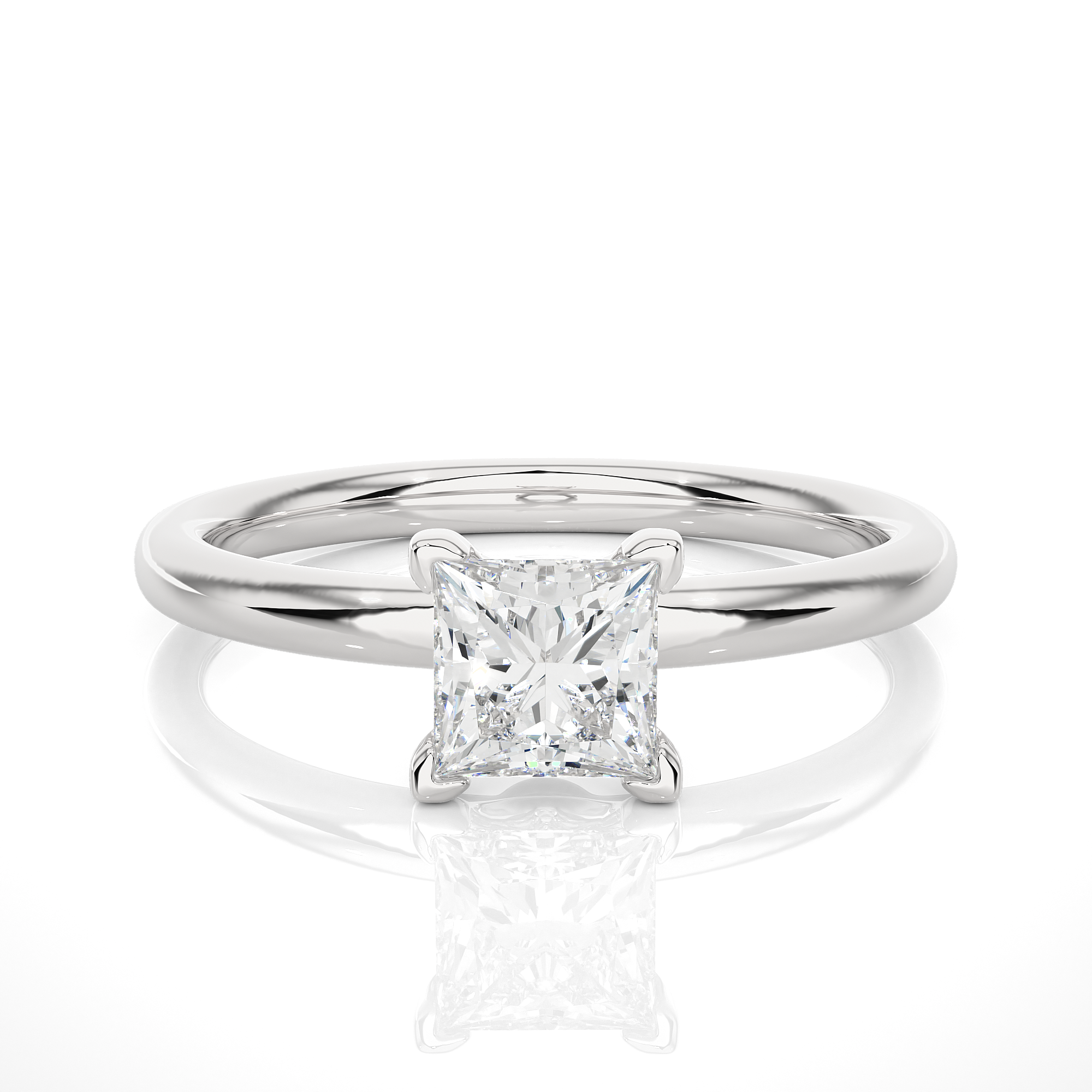 Princess Cut Lab Grown Diamond Solitaire Ring