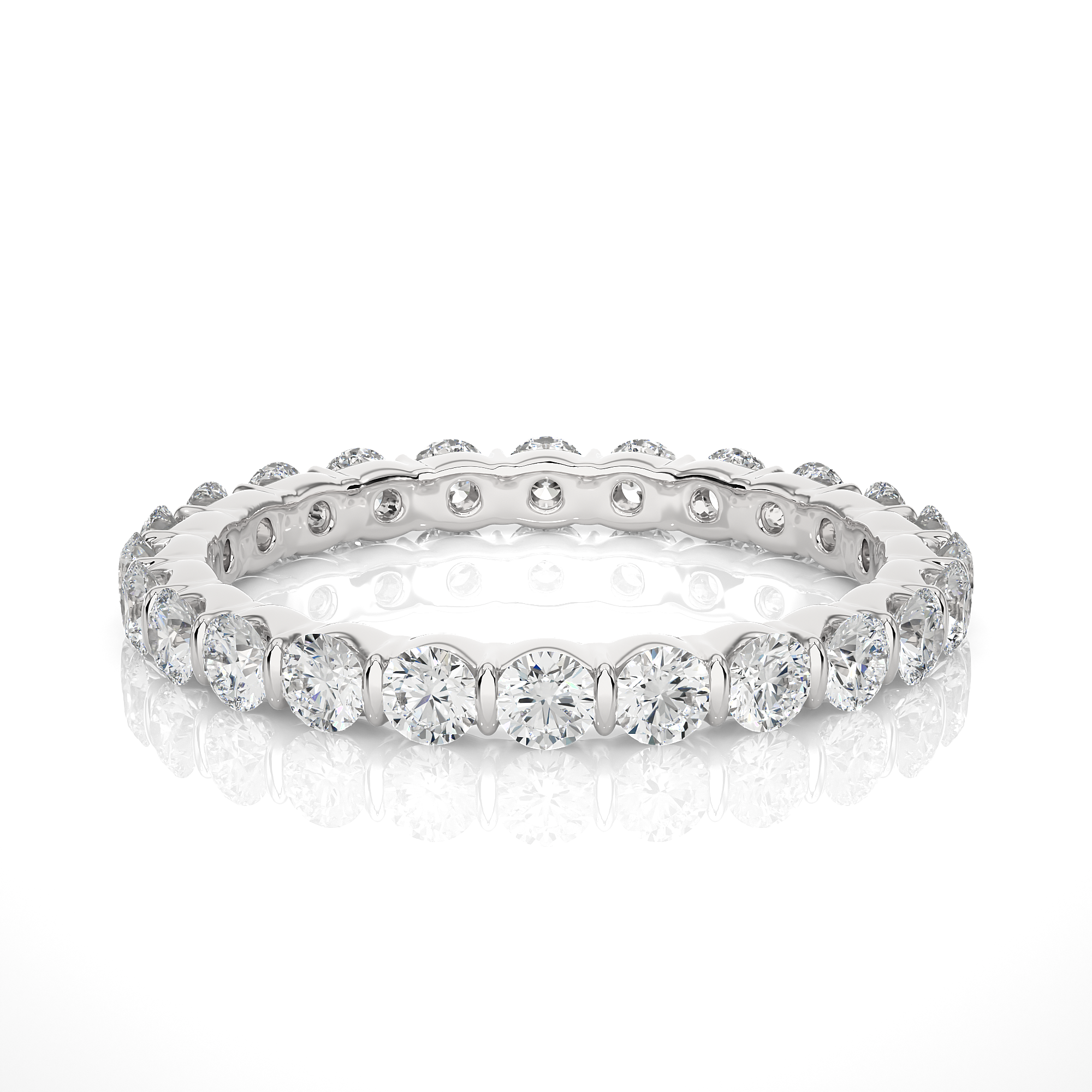 Classic Round Cut Lab Diamond Eternity Band