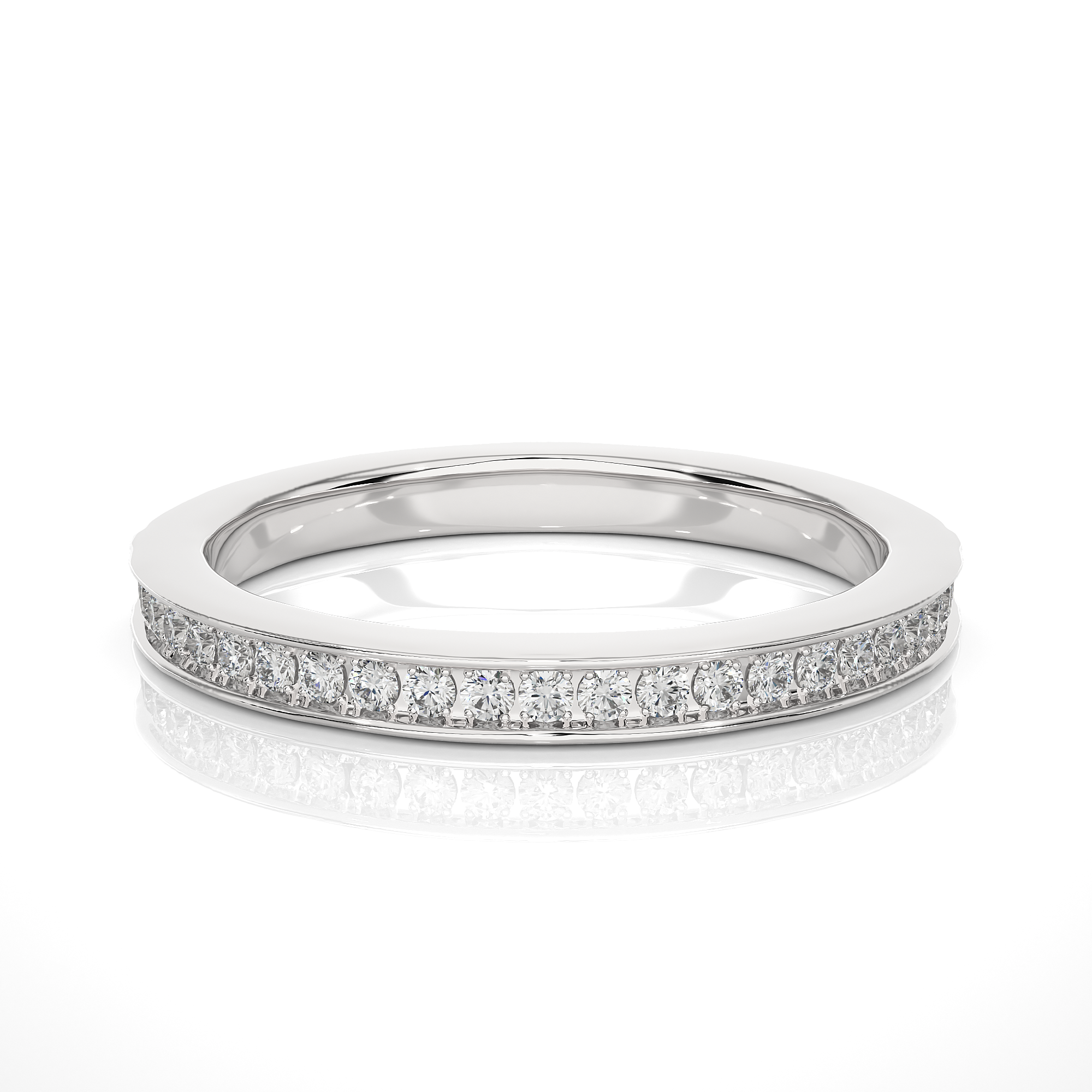 Channel Set Half Eternity Diamond Ring