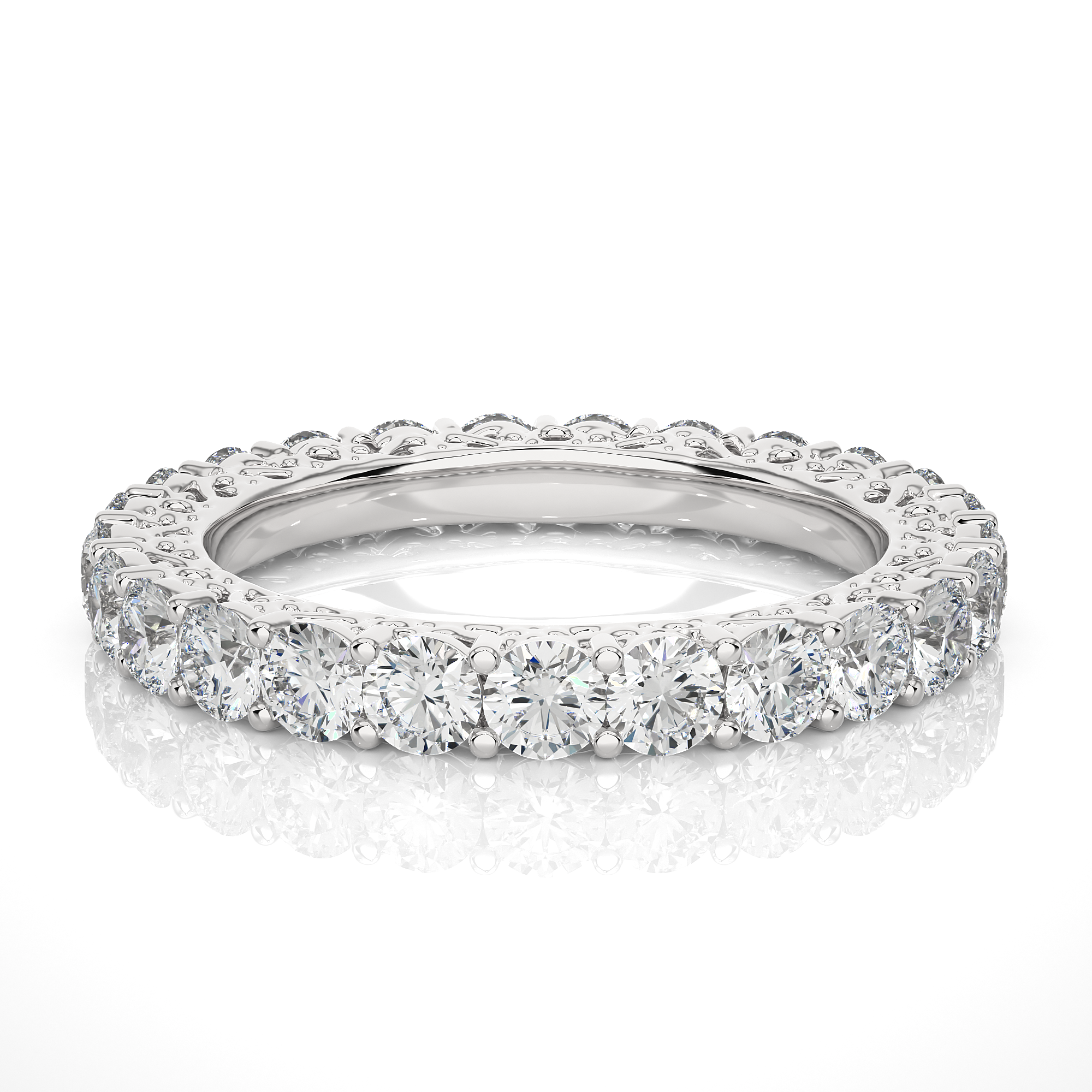Round Cut Lab Grown Diamond Eternity Band