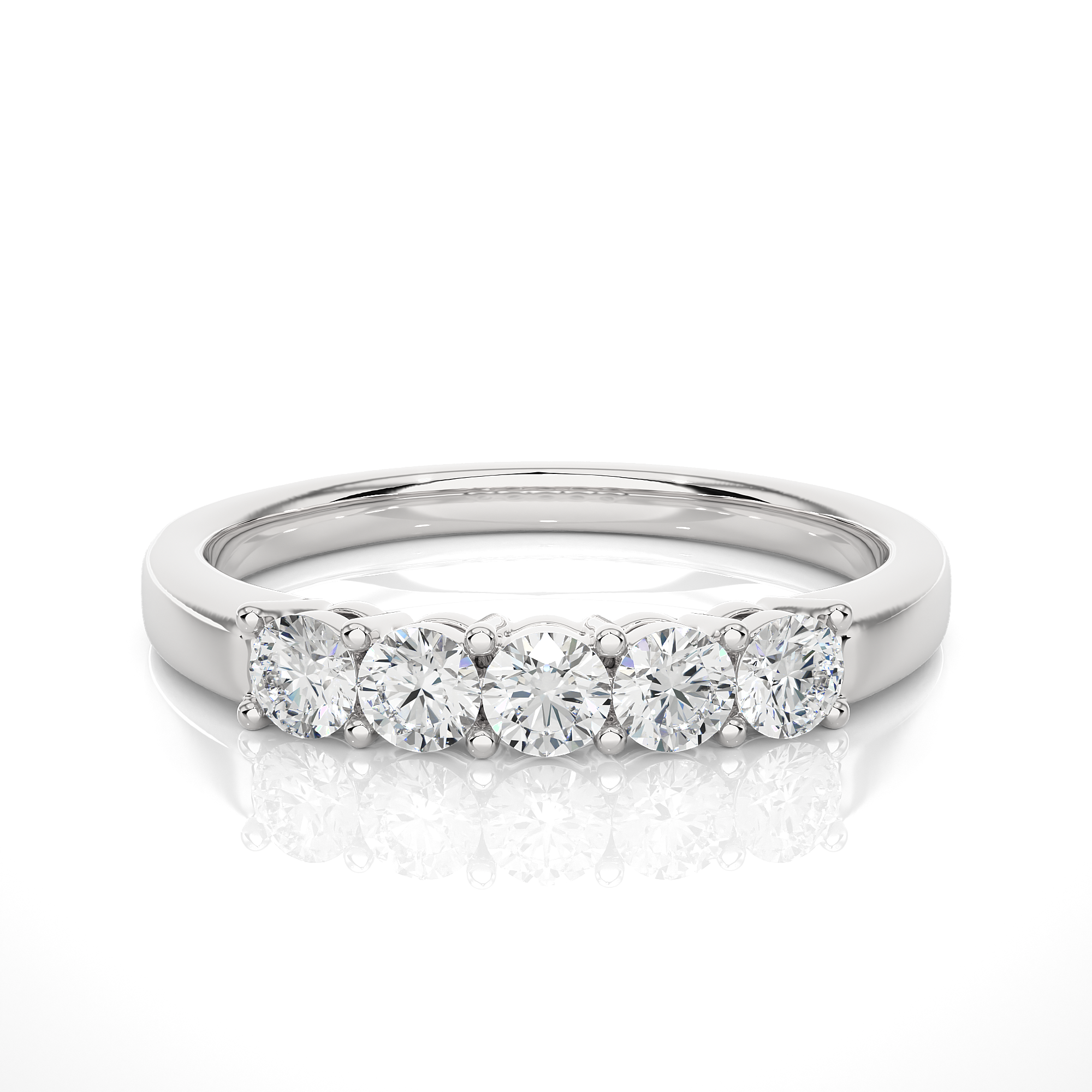 Five Stone Diamond Wedding Band