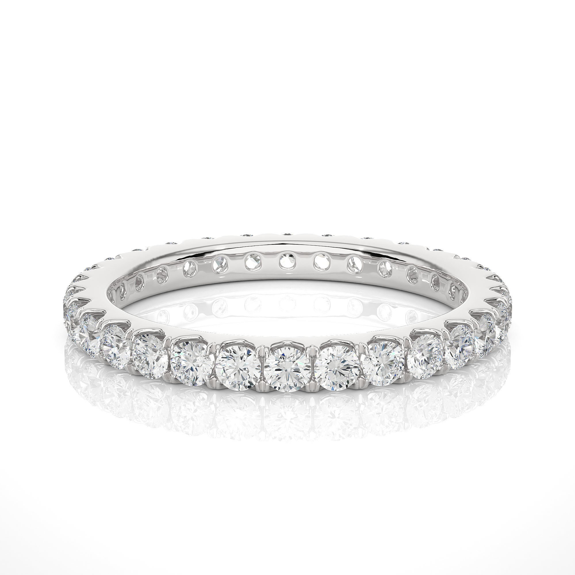 Round Cut Lab Grown Diamond Eternity Ring