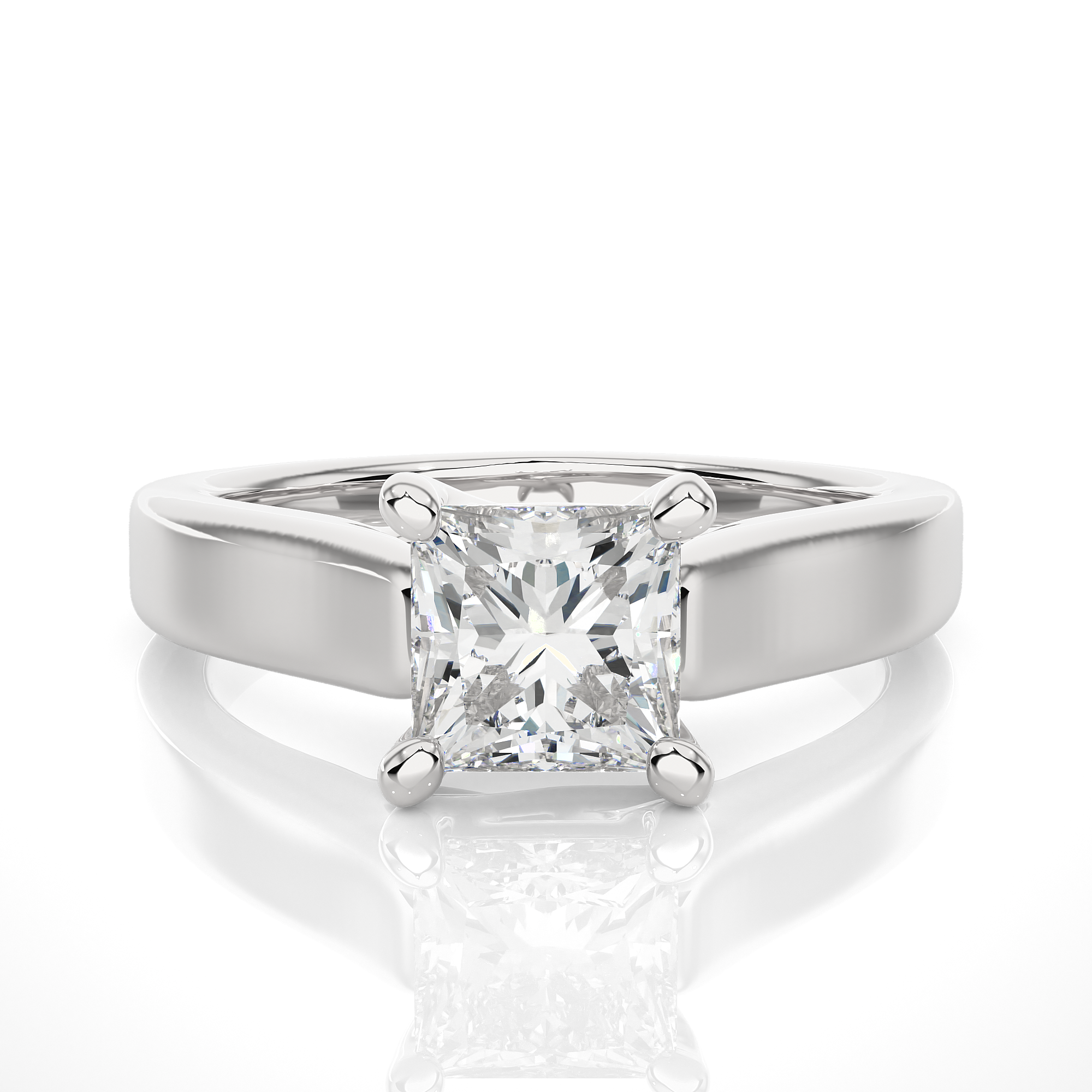 Princess Cut Lab Grown Diamond Solitaire Ring