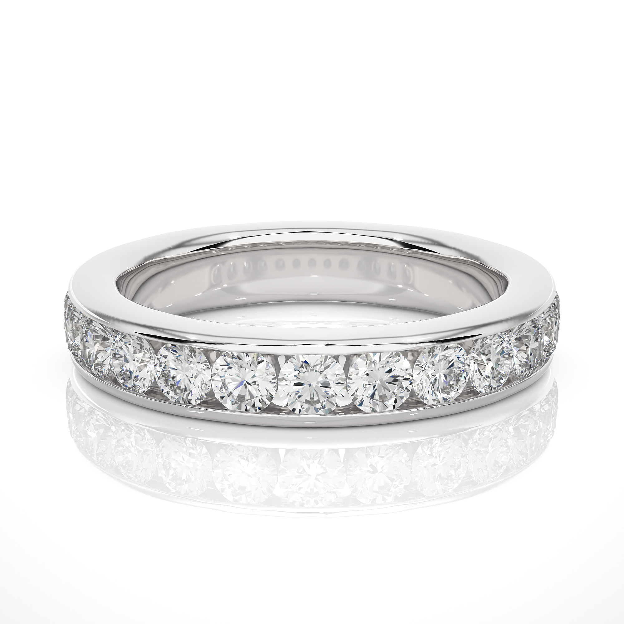 Channel Set Lab Grown Diamond Eternity Ring