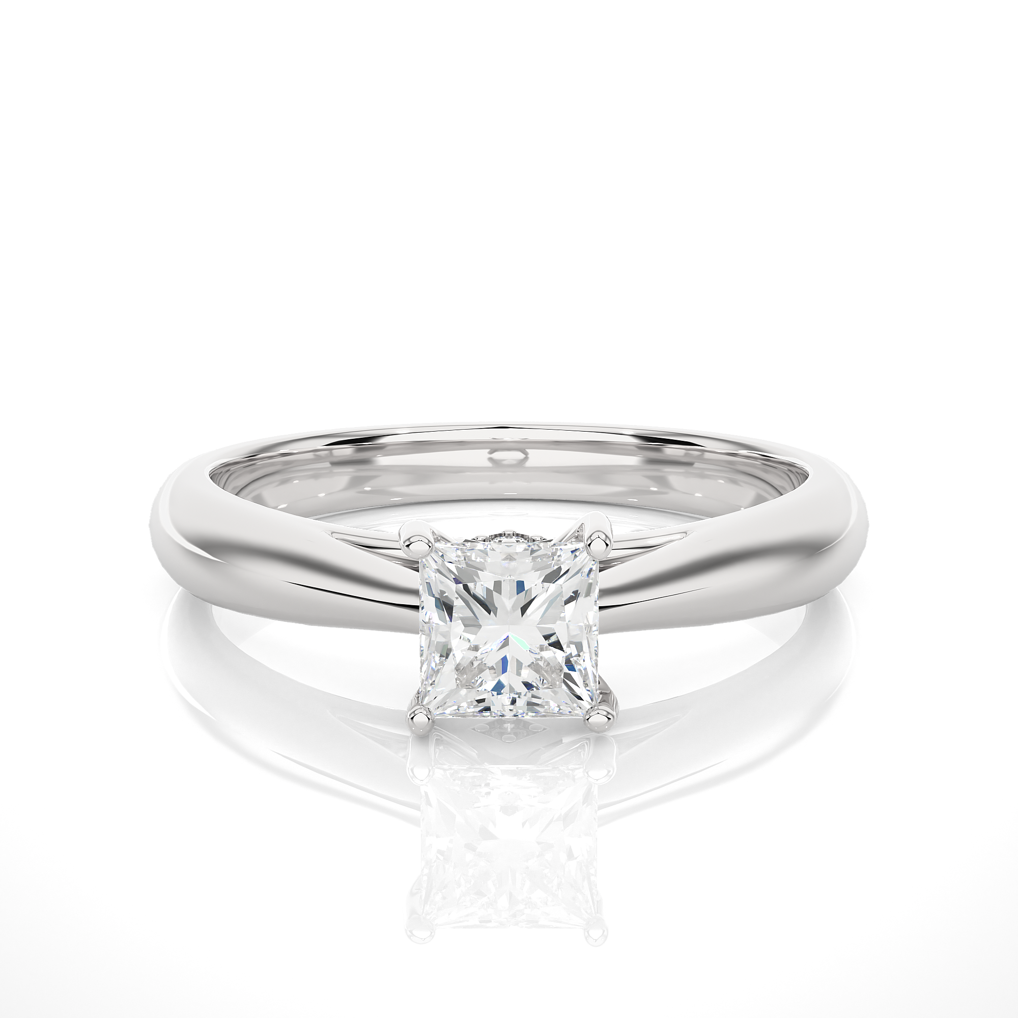 Princess Cut Lab Grown Diamond Engagement Ring