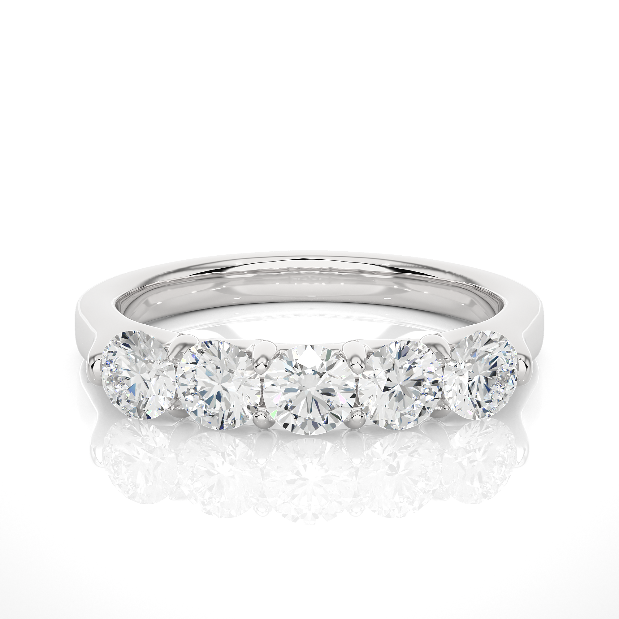 Five Stone Diamond Wedding Band