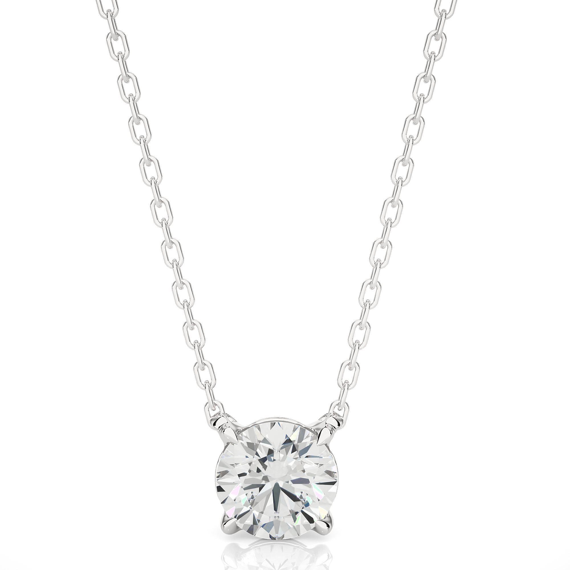 Round Lab Grown Diamond Solitaire Necklace
